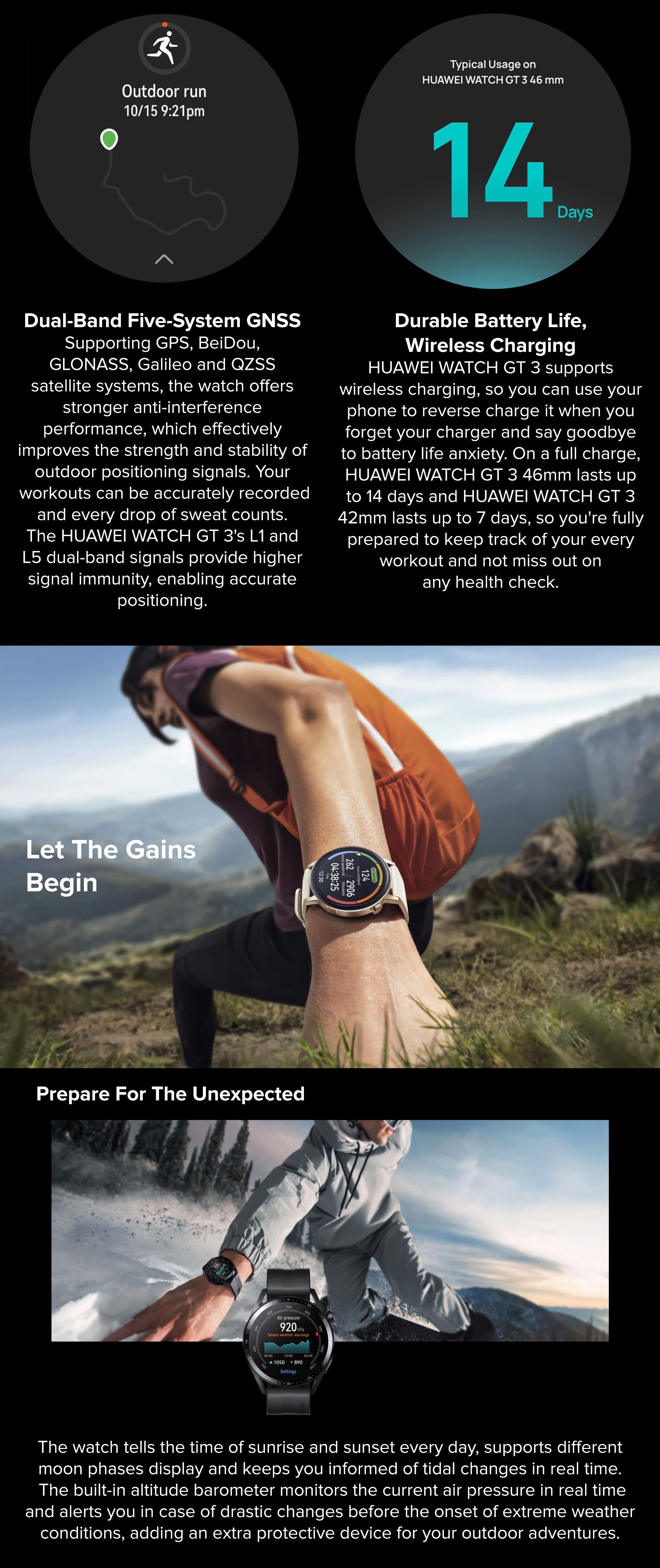 Smartwatch GT 3 46mm Elite Stainless Steel Case With Steel Strap Silver