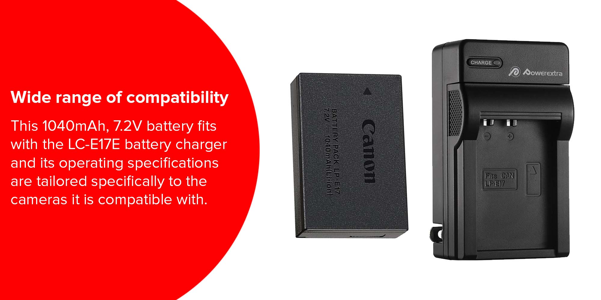 1040.0 mAh Rechargeable Lithium Ion Battery Pack For EOS750D Black