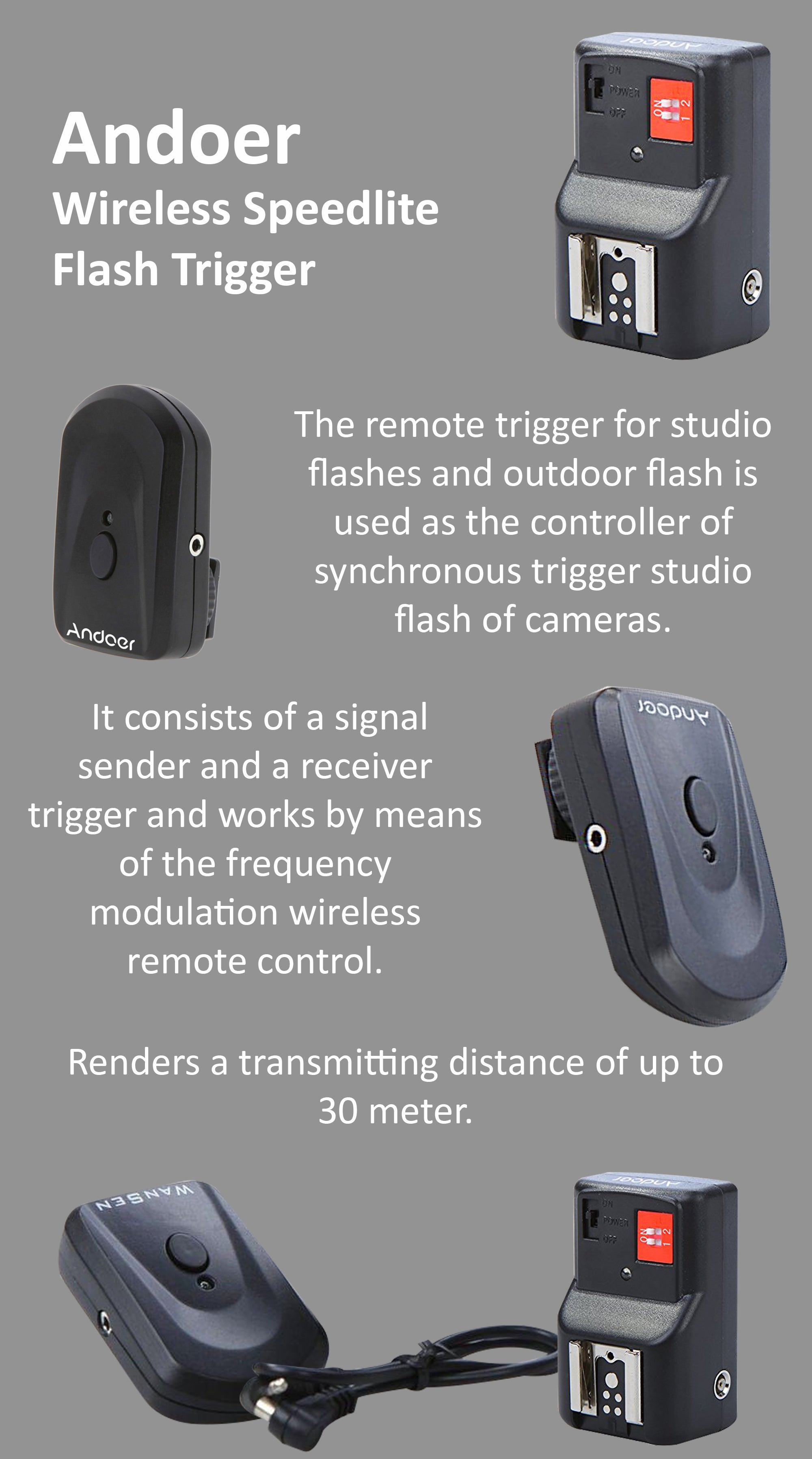 Wireless Speedlite Flash Trigger Black