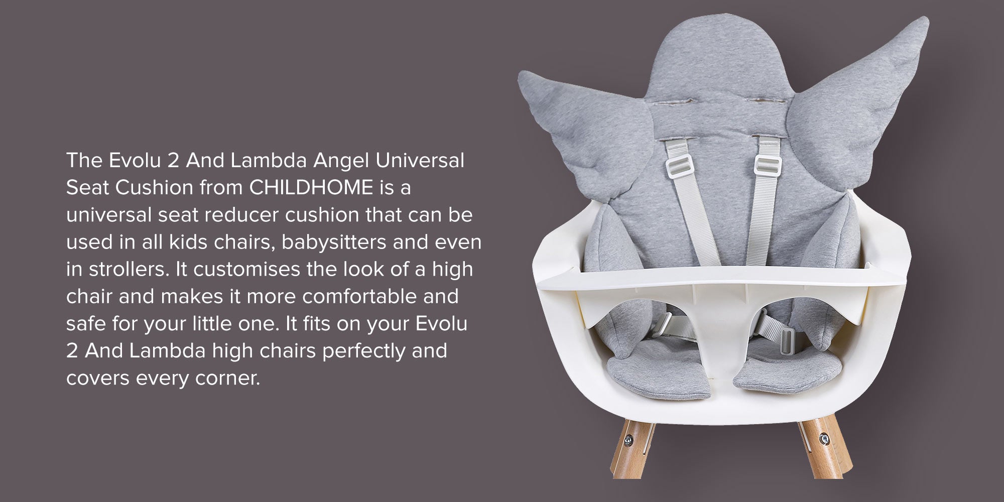 Angel Universal Seat Cushion - Jersey Grey