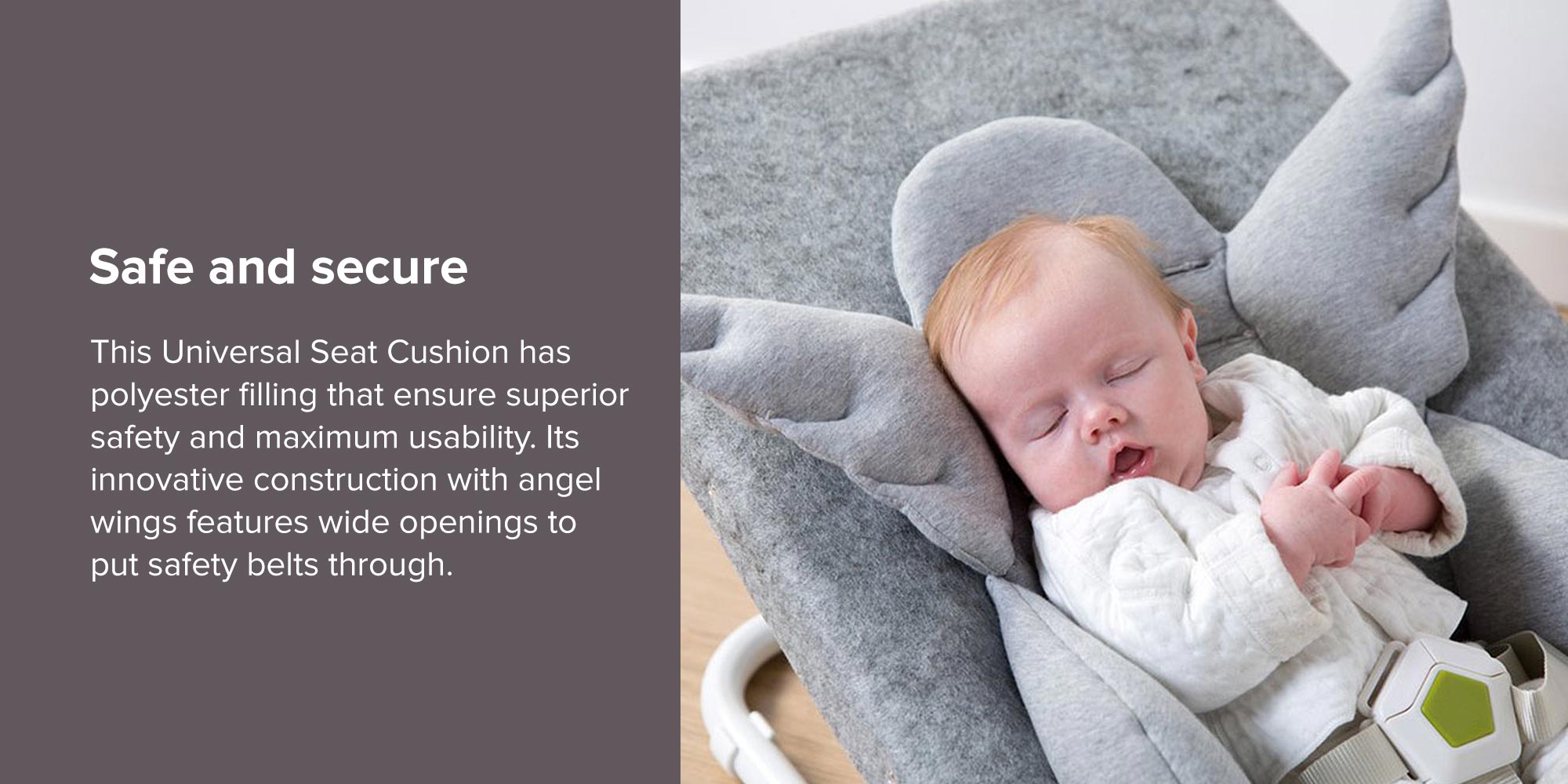 Angel Universal Seat Cushion - Jersey Grey