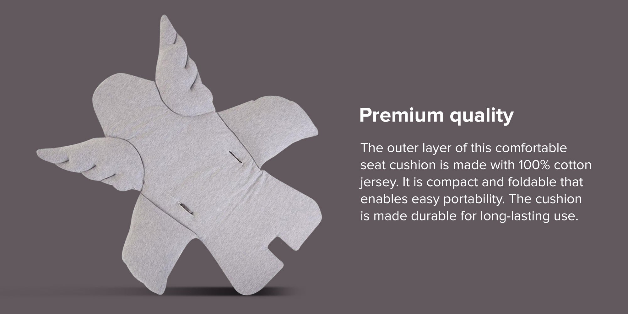 Angel Universal Seat Cushion - Jersey Grey