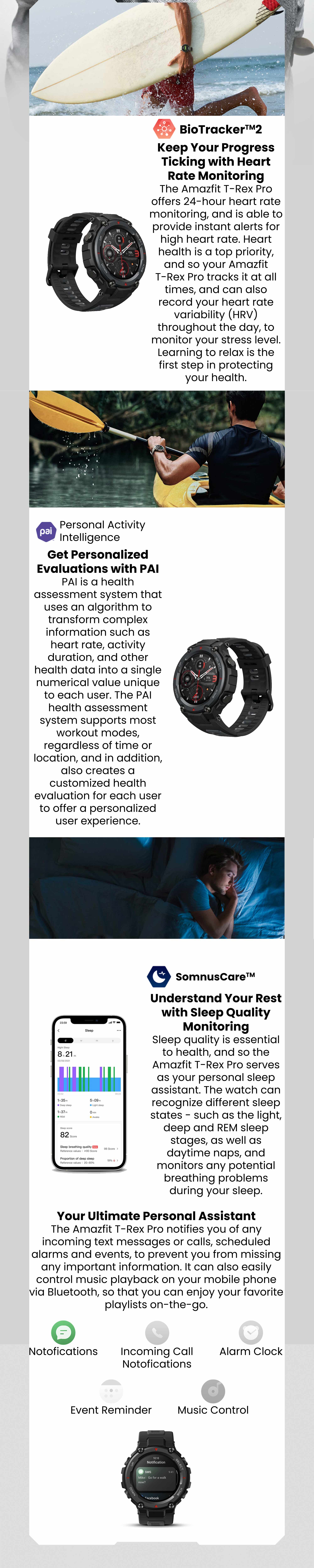 T-Rex Pro Smartwatch Meteorite Black