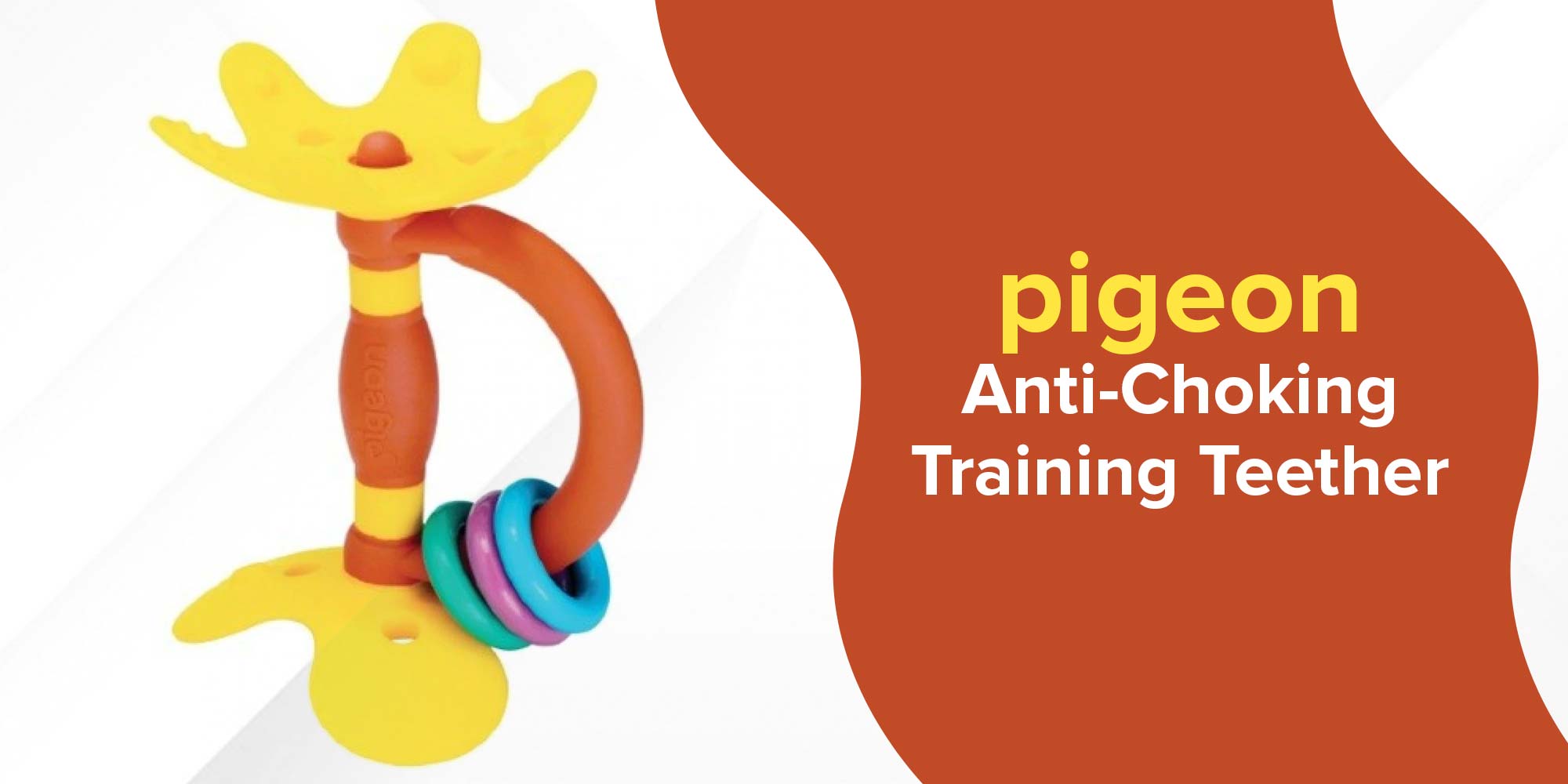 Anti-Choking Training Teether, 4+ Months - Multicolour