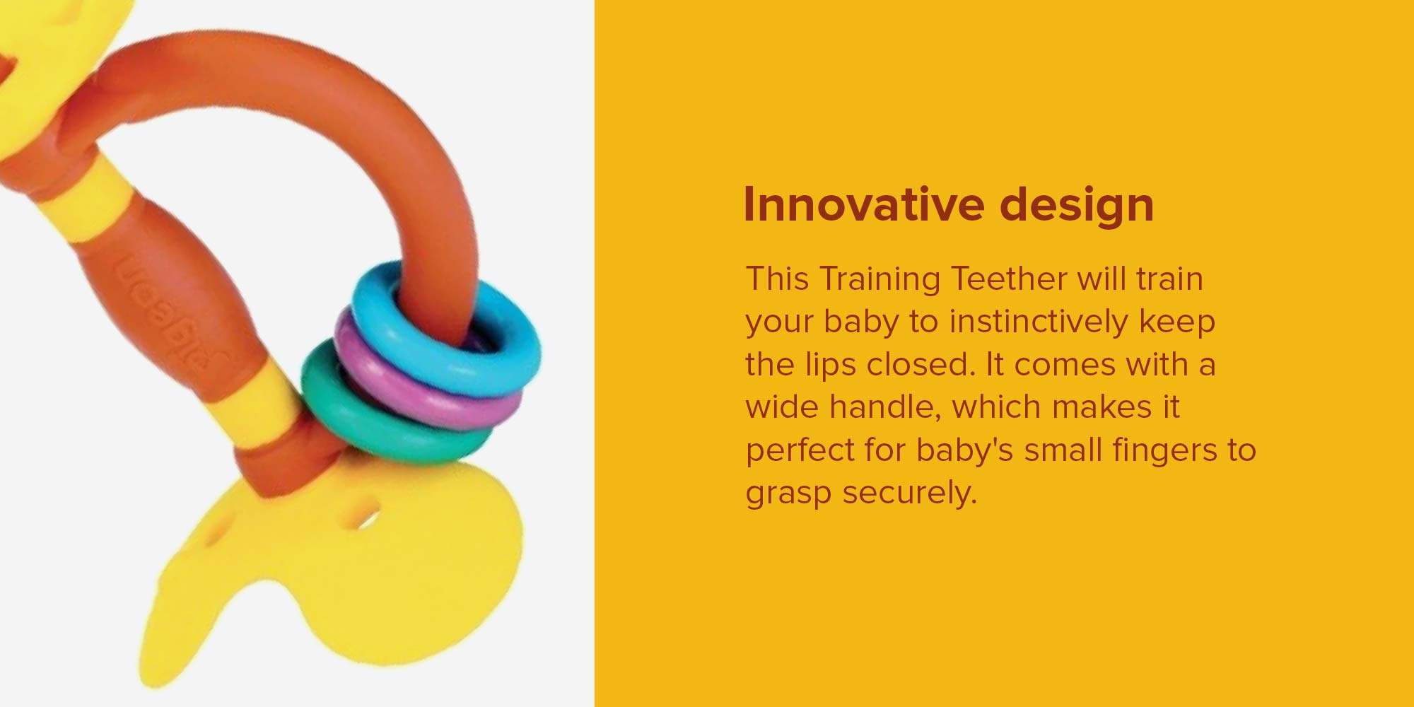 Anti-Choking Training Teether, 4+ Months - Multicolour