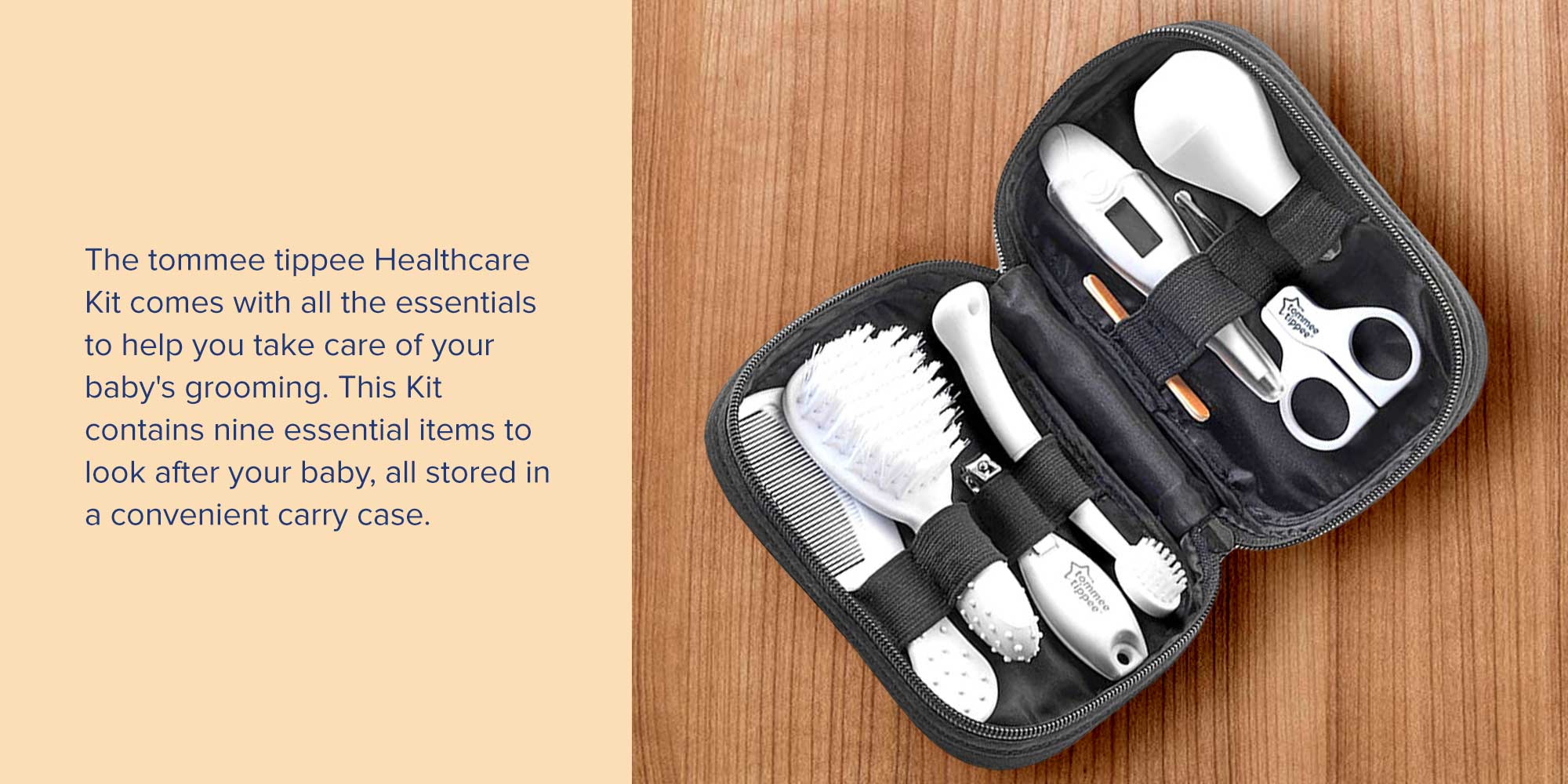 Pack Of 9 Closer To Nature Healthcare And Grooming Kit Suitable For Little Baby White