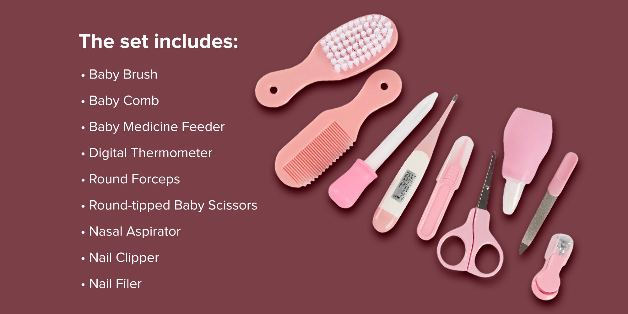 9-Piece Baby Care Grooming & Health Care Kit