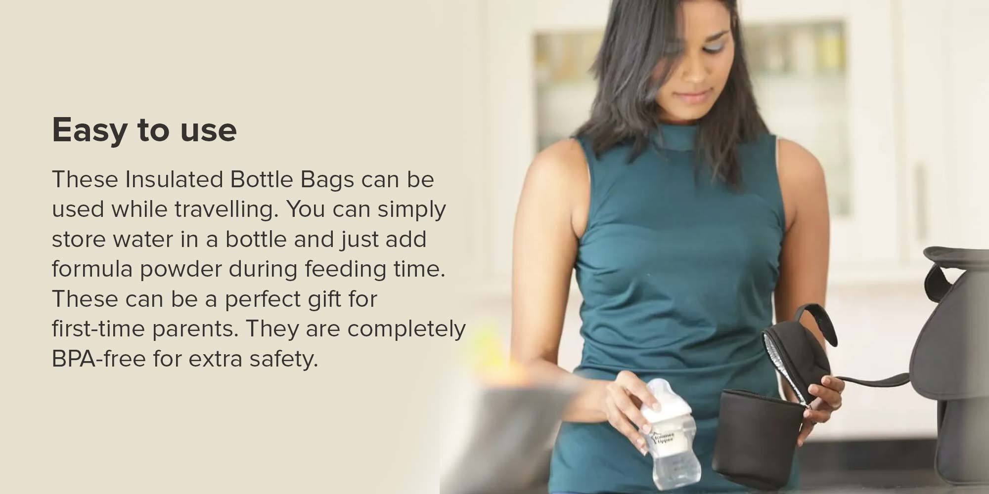 Insulated Bottle Carriers 2-Pack | Portable Thermal Holders for On-the-Go Feeding | Fits Diaper Bag or Stroller