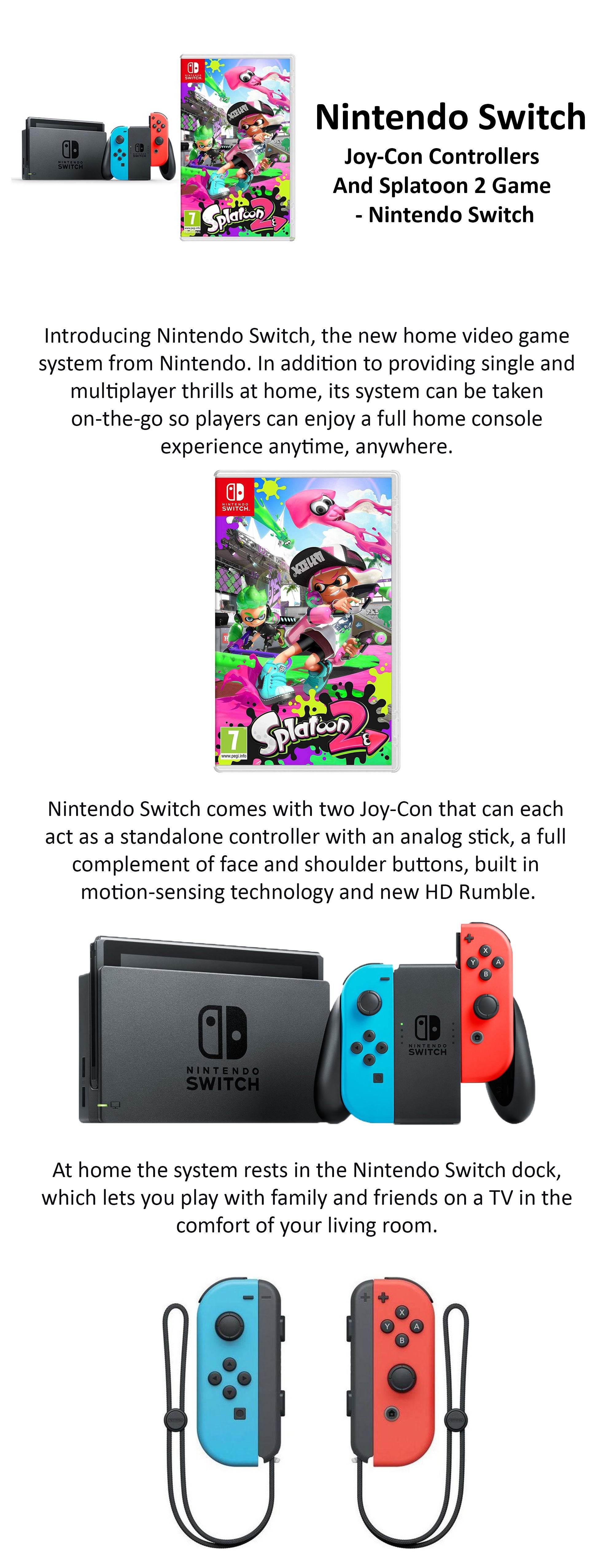 Switch Joy Con Controllers Splatoon 2 - Nintendo Switch