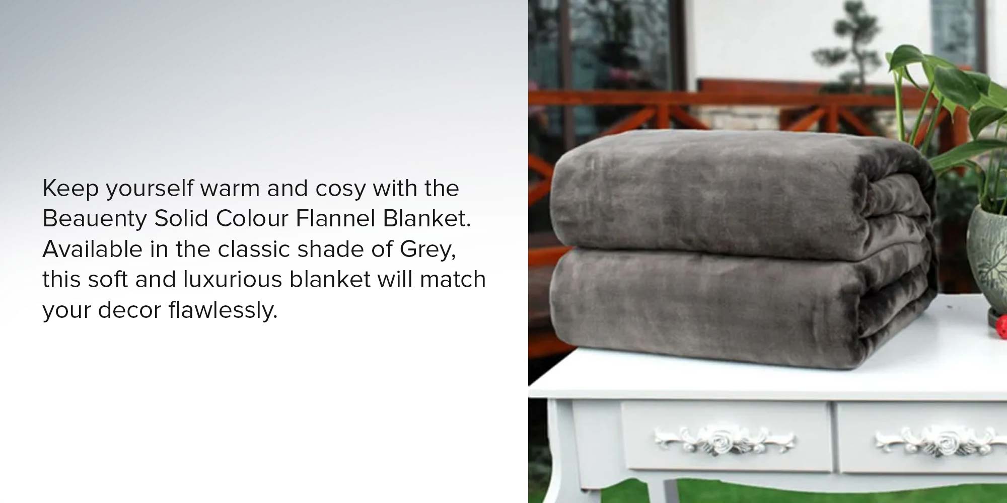 Flannel Blanket Flannel Grey 200x230cm