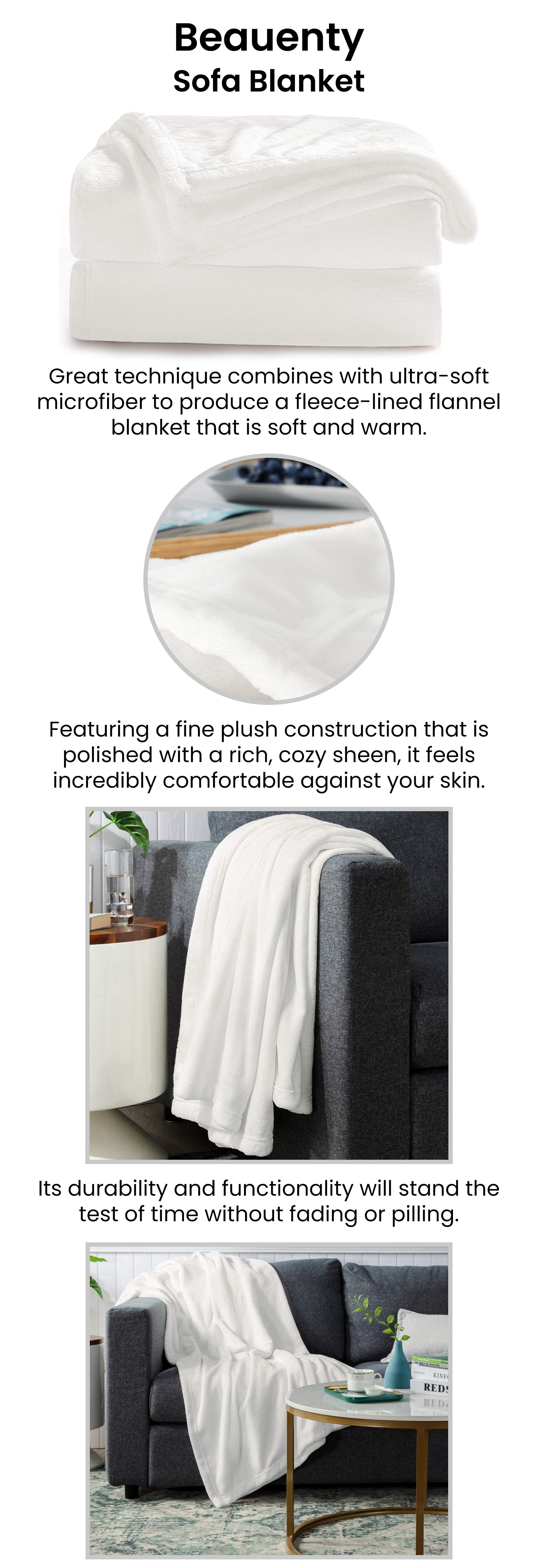 Sofa Blanket Combination White 127x173cm
