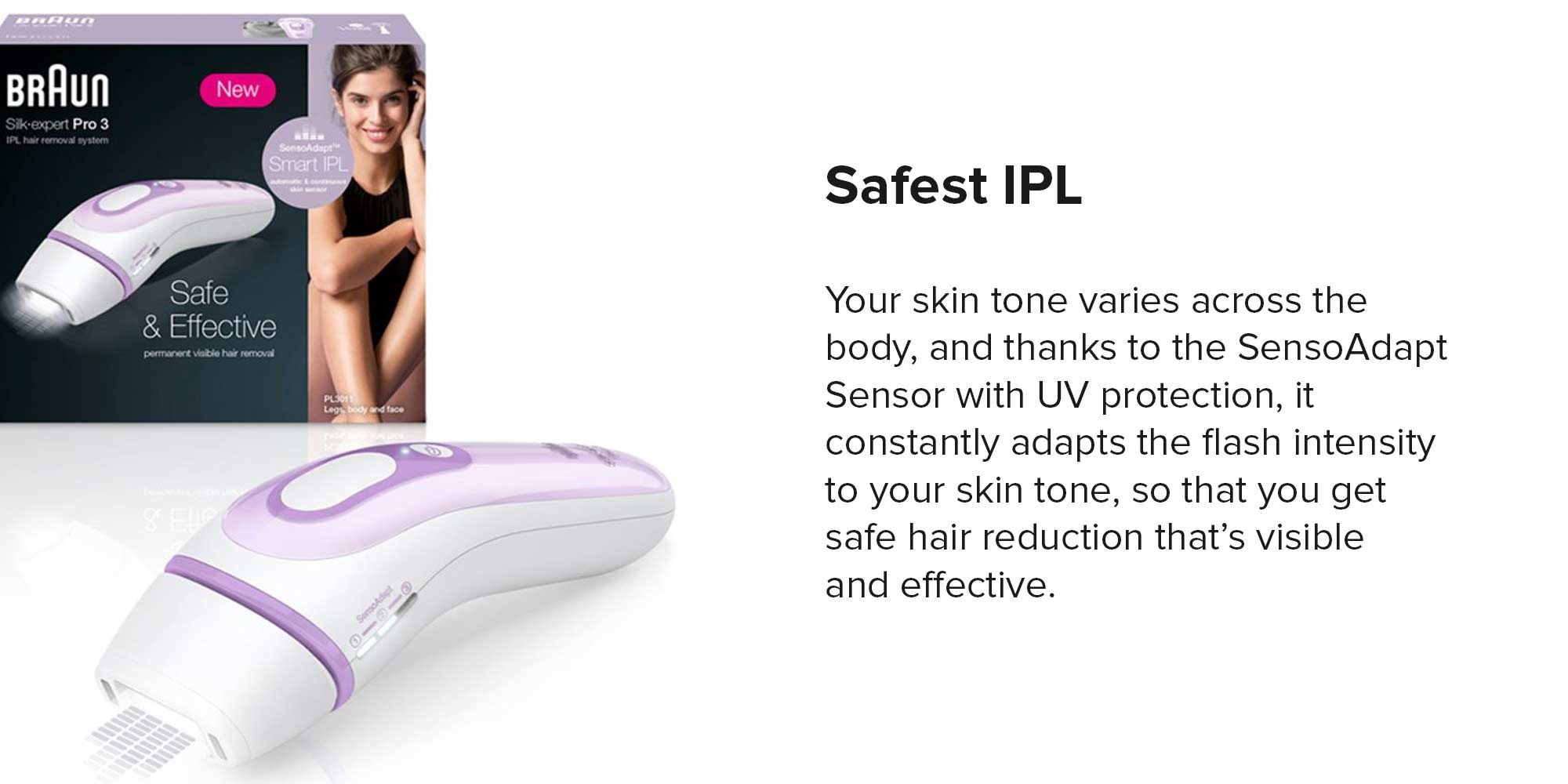 Silk-Expert Pro 3  IPL 3011 laser Epilator For Women With Venus Shaver And Luxurious Bag White/Purple 500grams