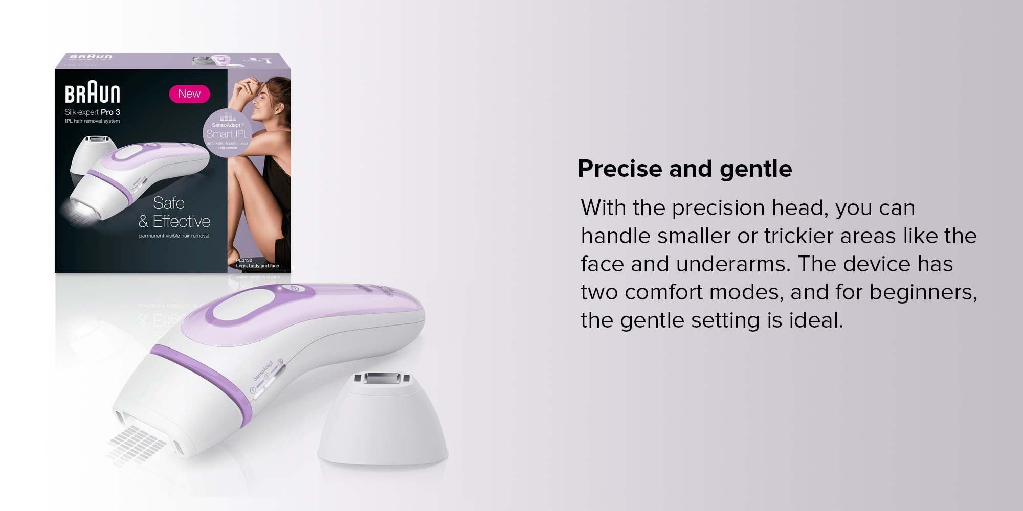 Silk expert Pro 3 PL3111 Latest Generation IPL, Permanent Hair Removal, White&Lilac White/Lilac