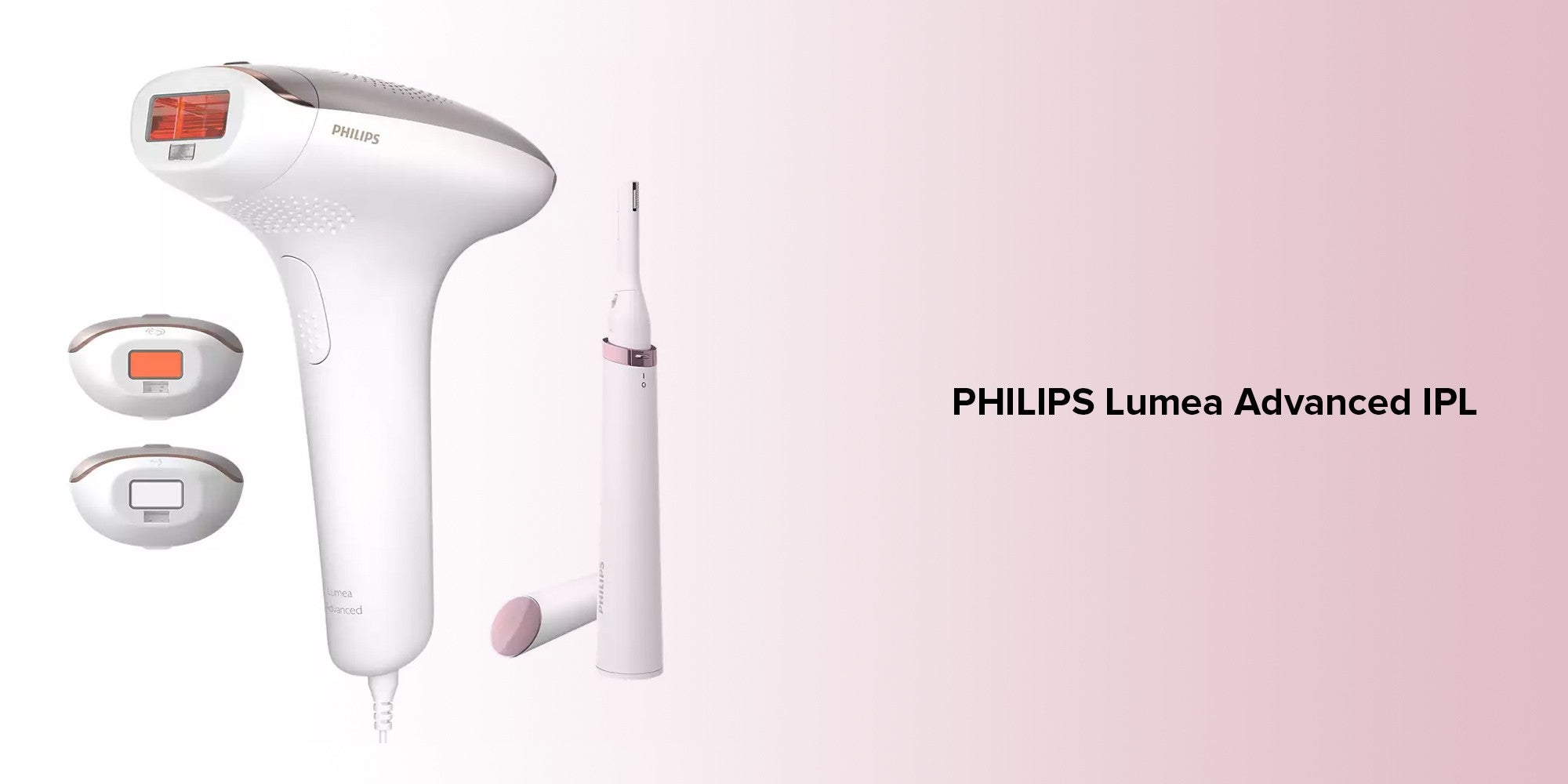 Lumea Advanced IPL Laser Body Hair Removal BRI923/00, White/Rose Gold