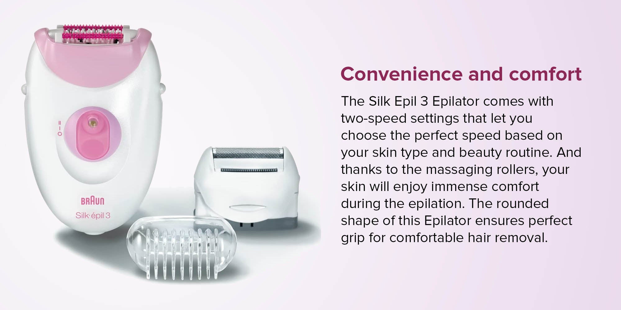 Silk Epil 3 Epilator Set White/Pink