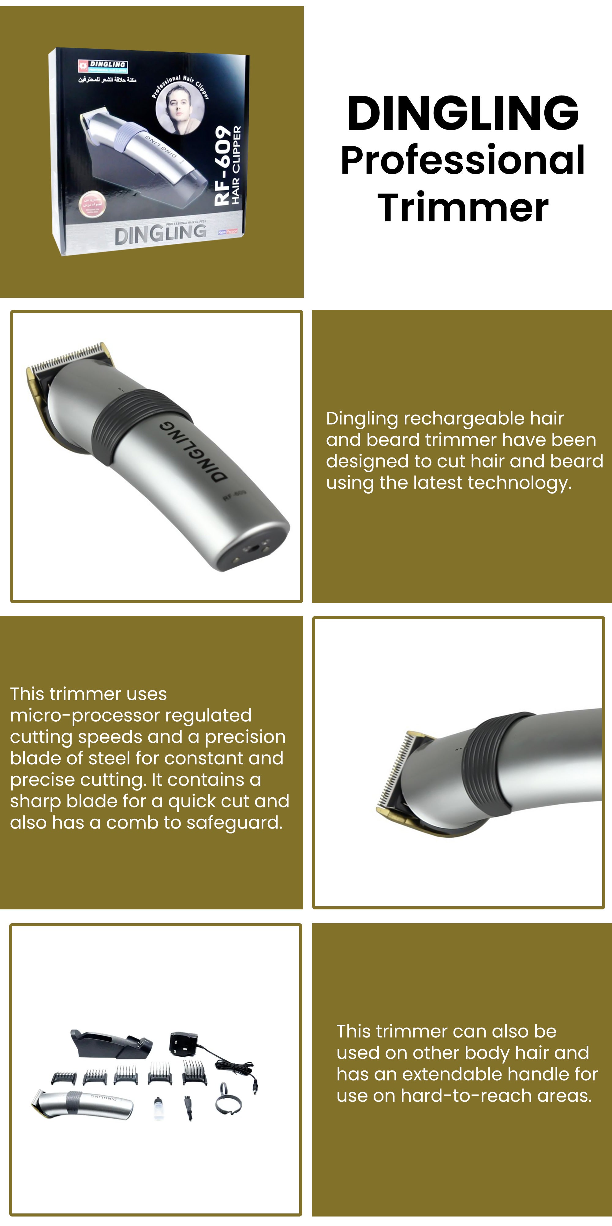 Professional Trimmer Silver/Black