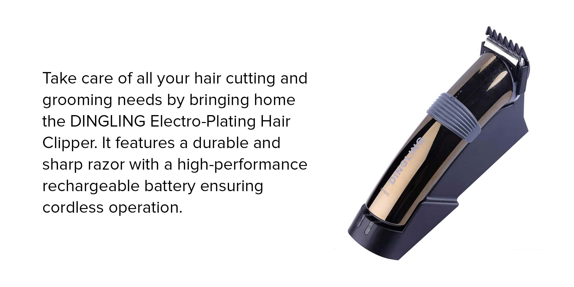 Professional Hair Clipper Black/Silver 46x44x43cm