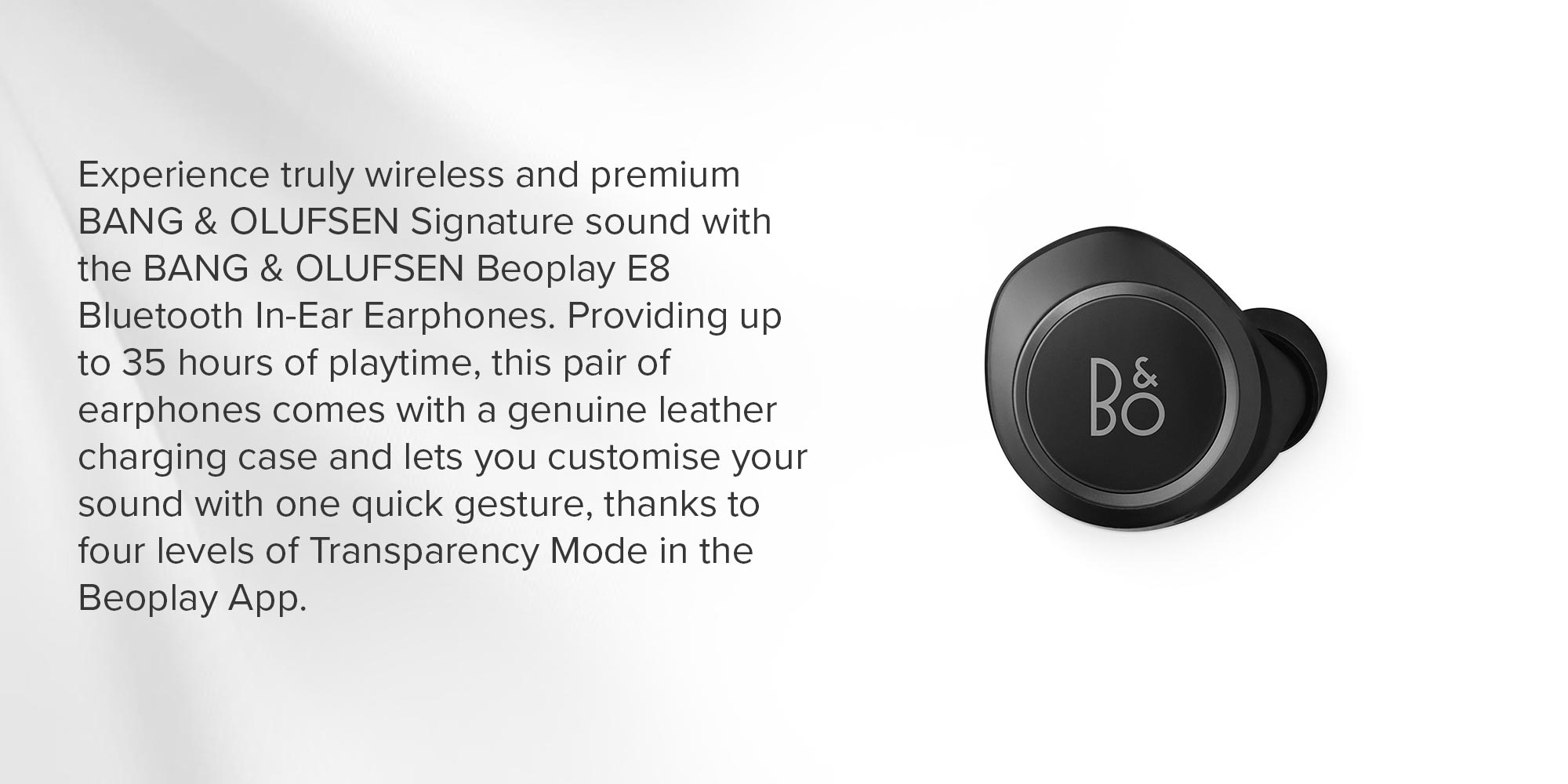 Beoplay E8 Bluetooth In-Ear Earphones Black