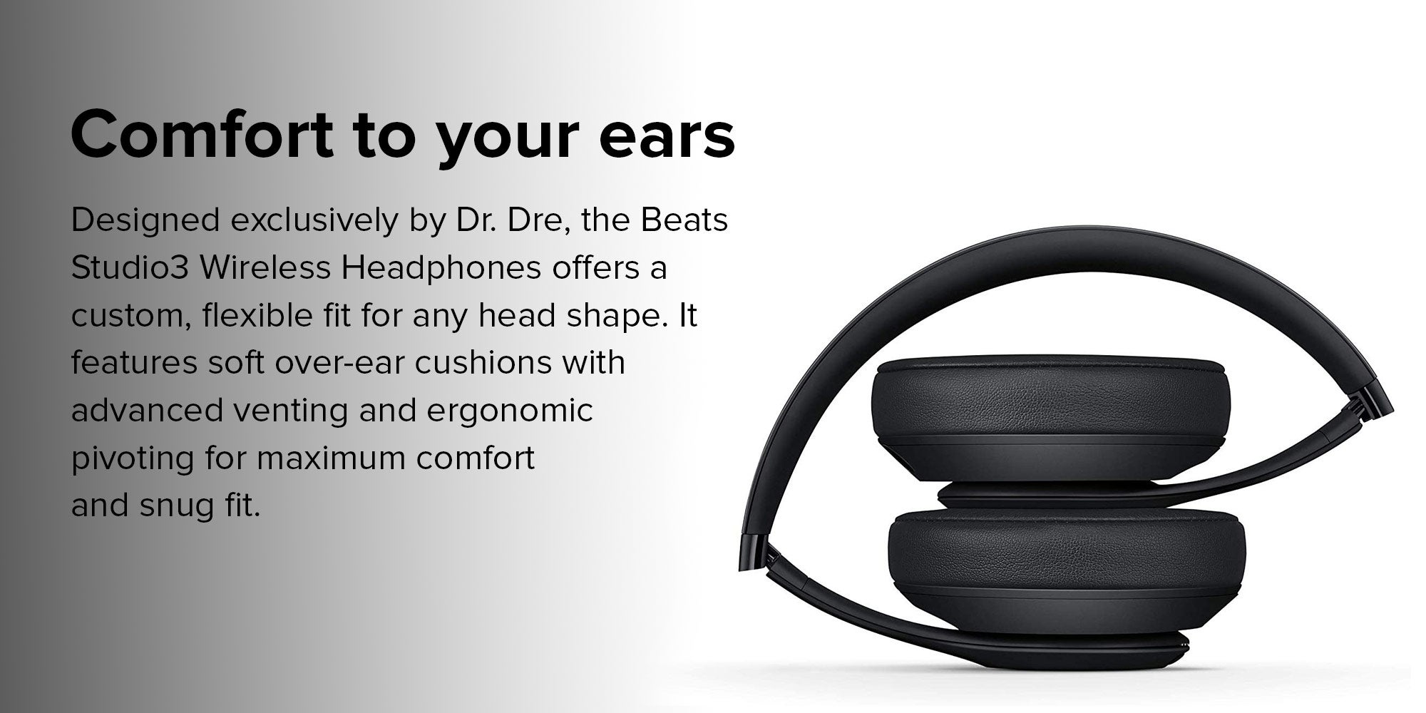 Wireless Over-Ear Headphone With Microphone Black