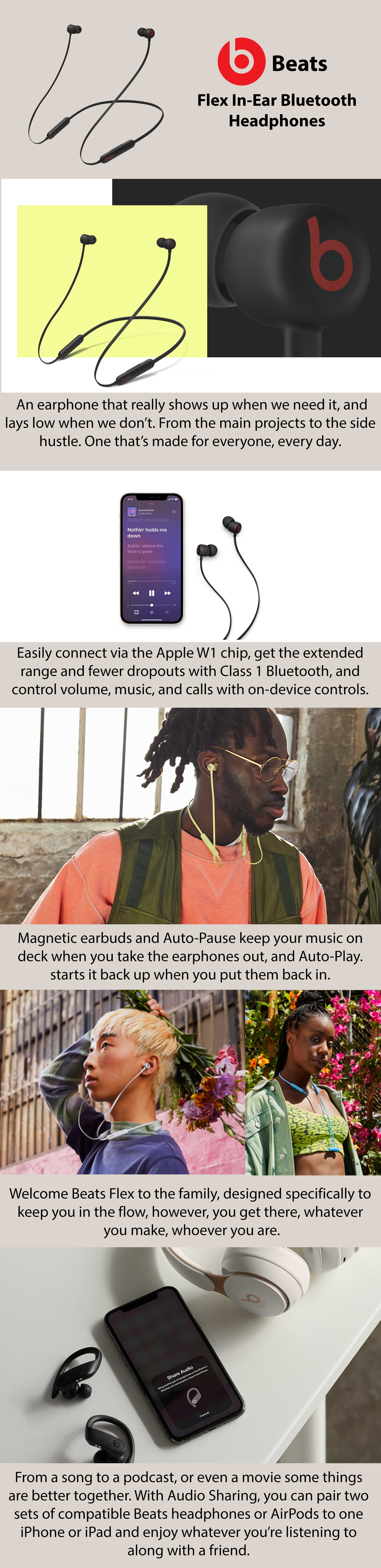 Flex – All-day Wireless Earphones – Beats Black