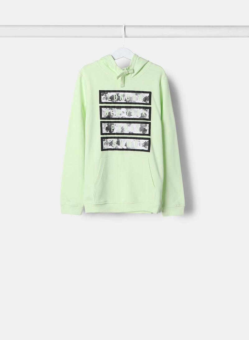 Girls Hoodie Green