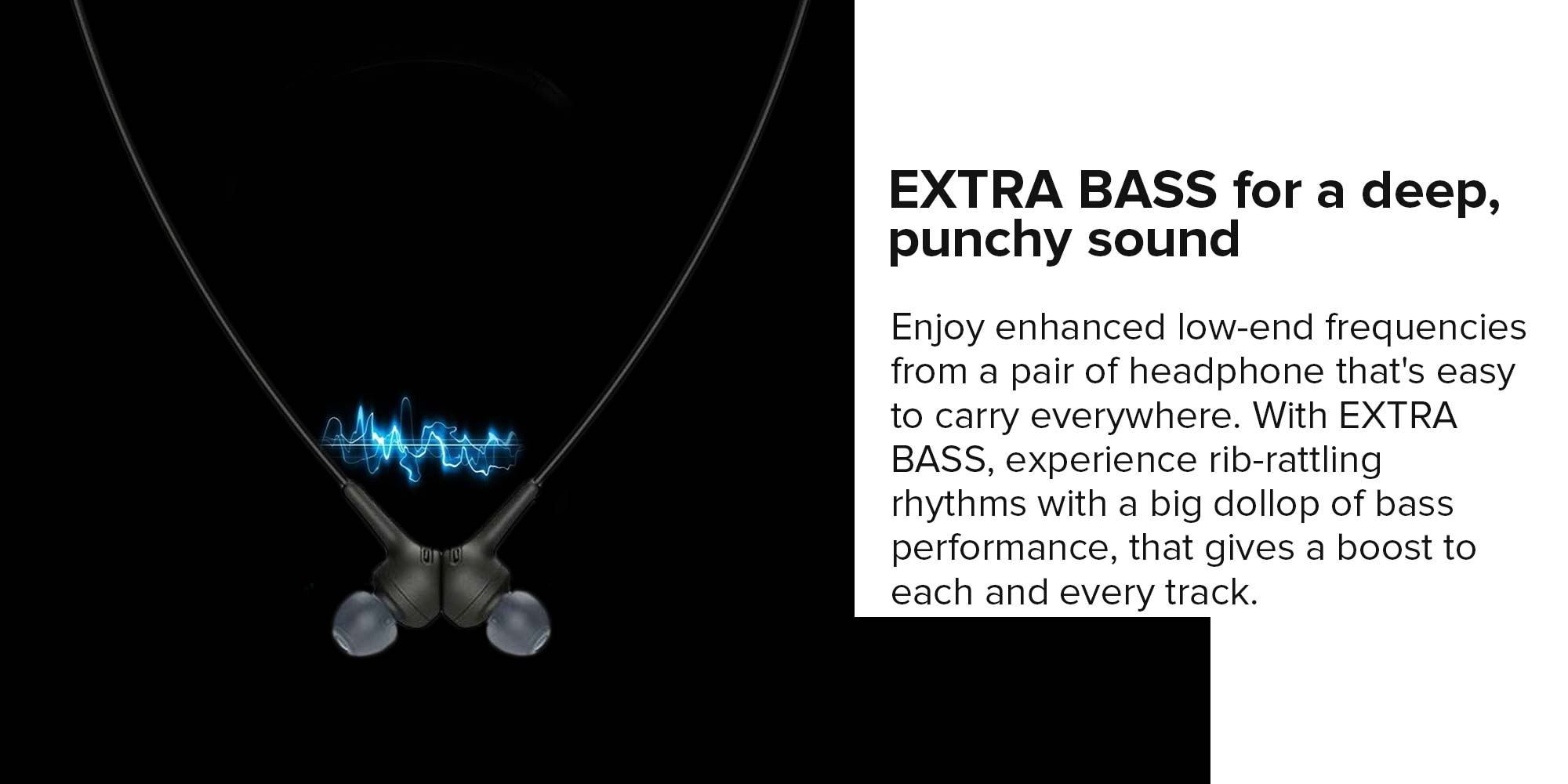 WI-XB400 Extra Bass Wireless In-Ear Headphones With Mic-Bluetooth Black