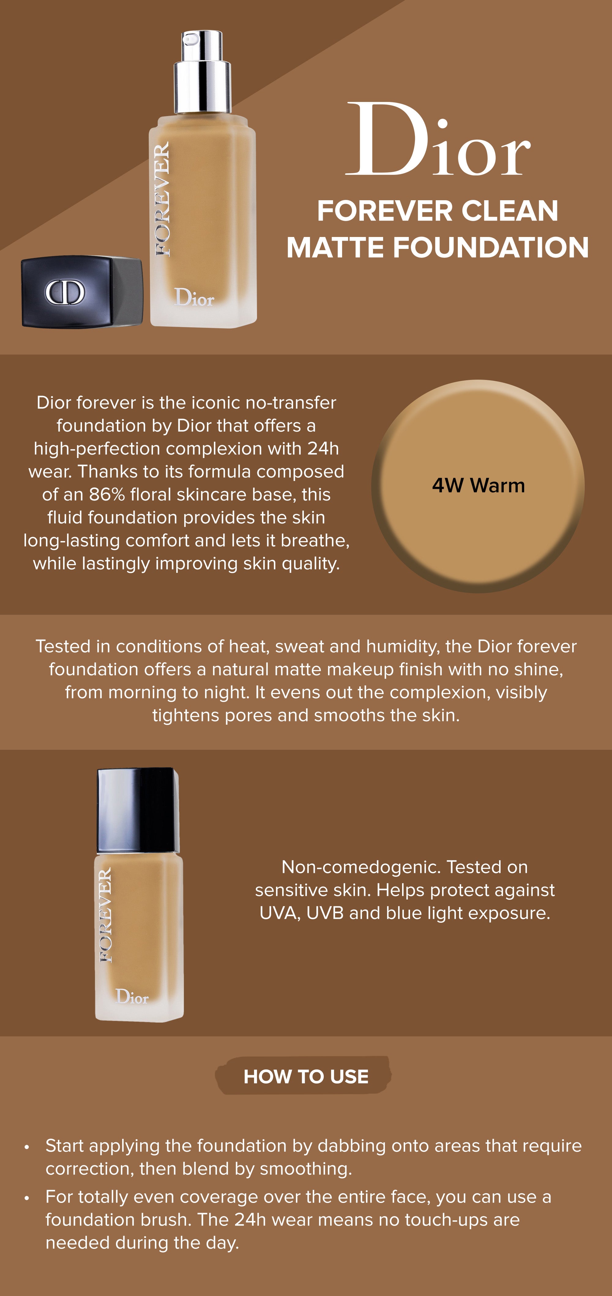 Forever 24H Wear High Perfection Foundation SPF35 4W Warm