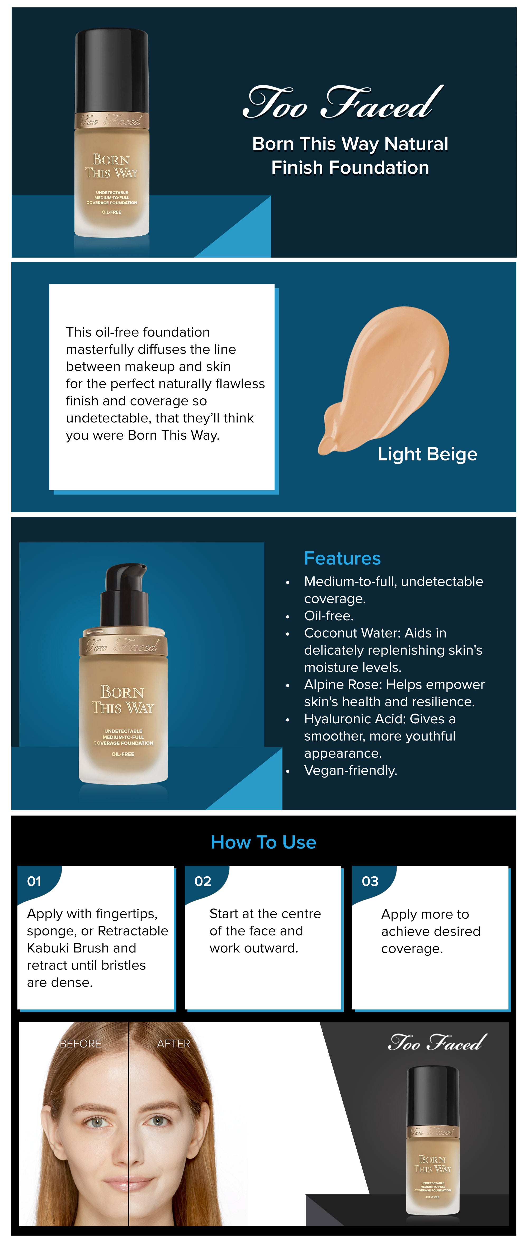 Born This Way Undetectable Foundation Light Beige