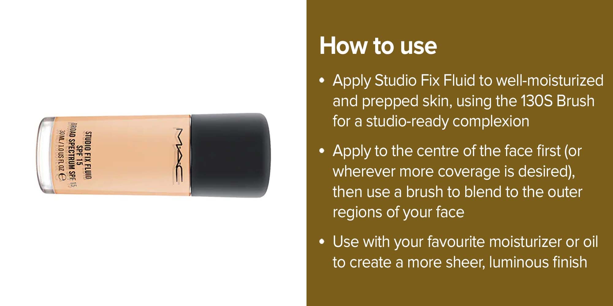 STUDIO FIX FLUID SPF 15 FOUNDATION NC 15 NC15