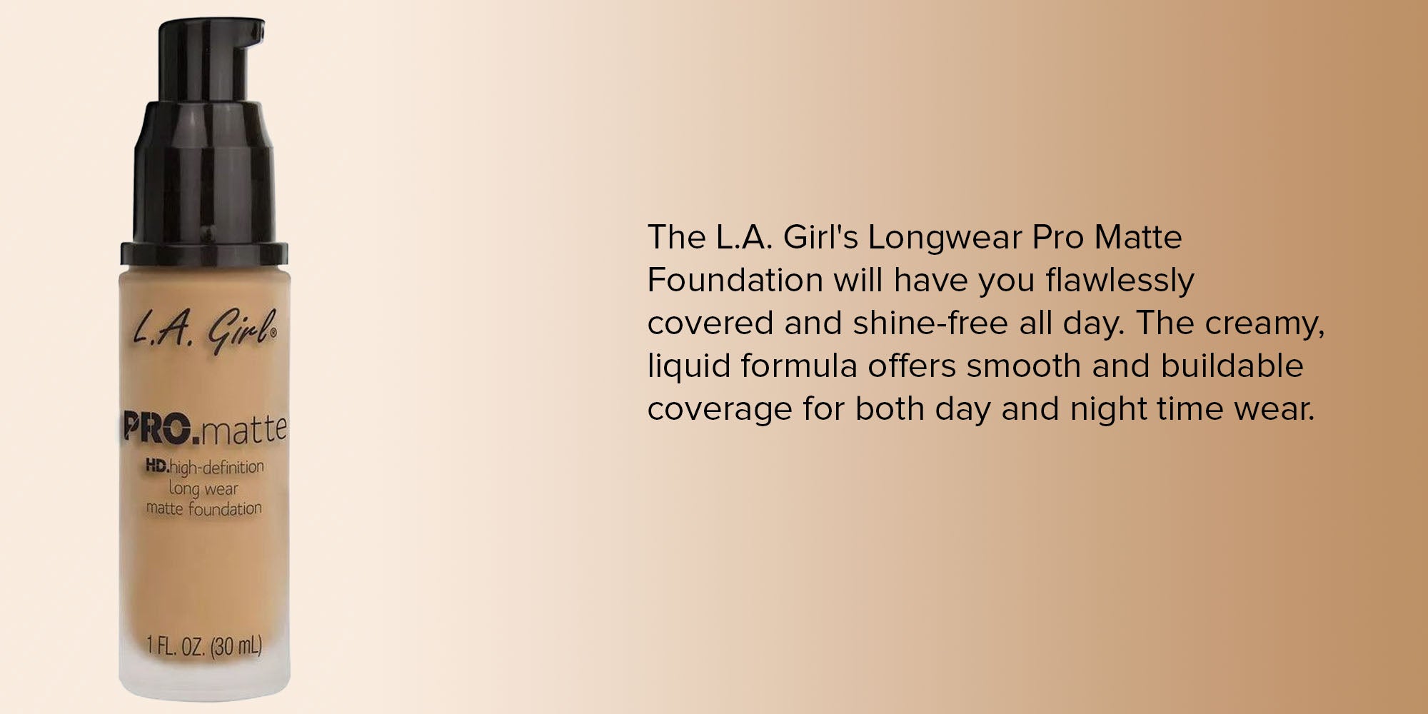 Longwear Pro Matte Foundation GLM718 Sandy Beige