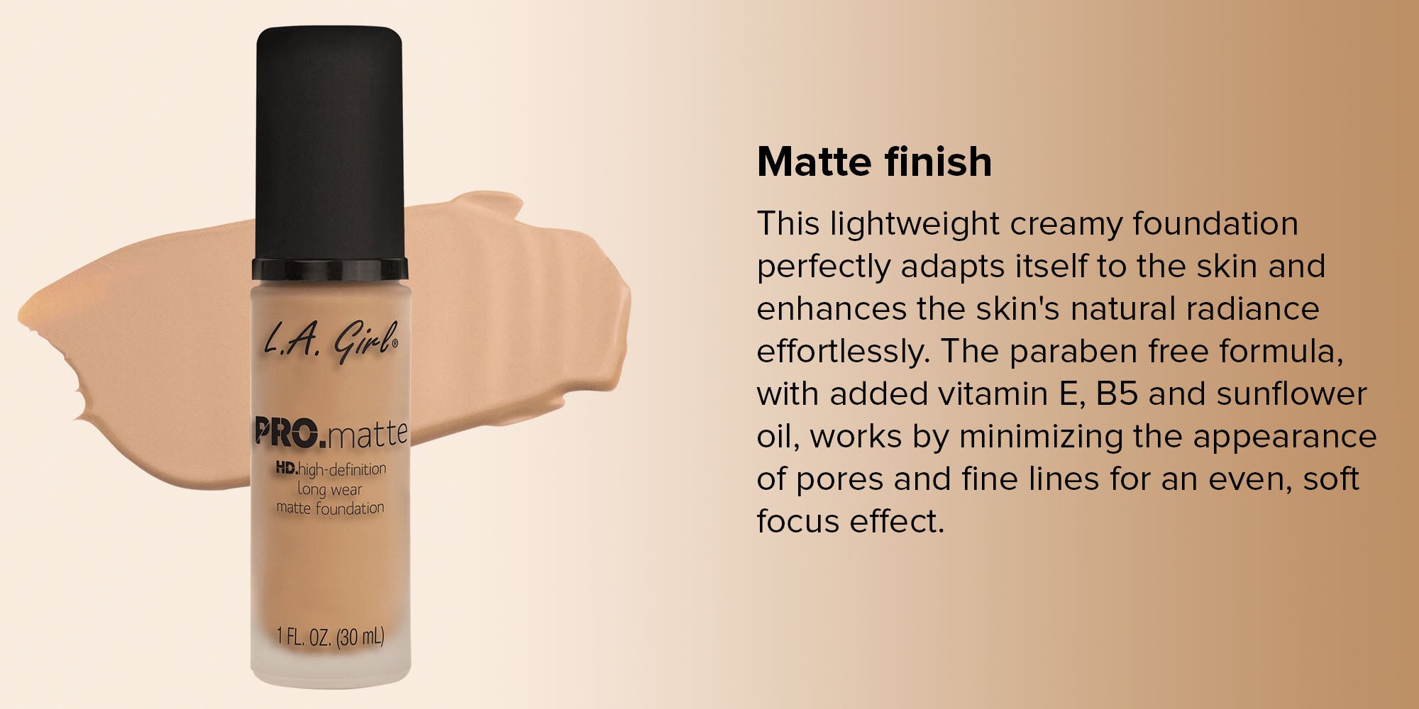 Longwear Pro Matte Foundation GLM718 Sandy Beige