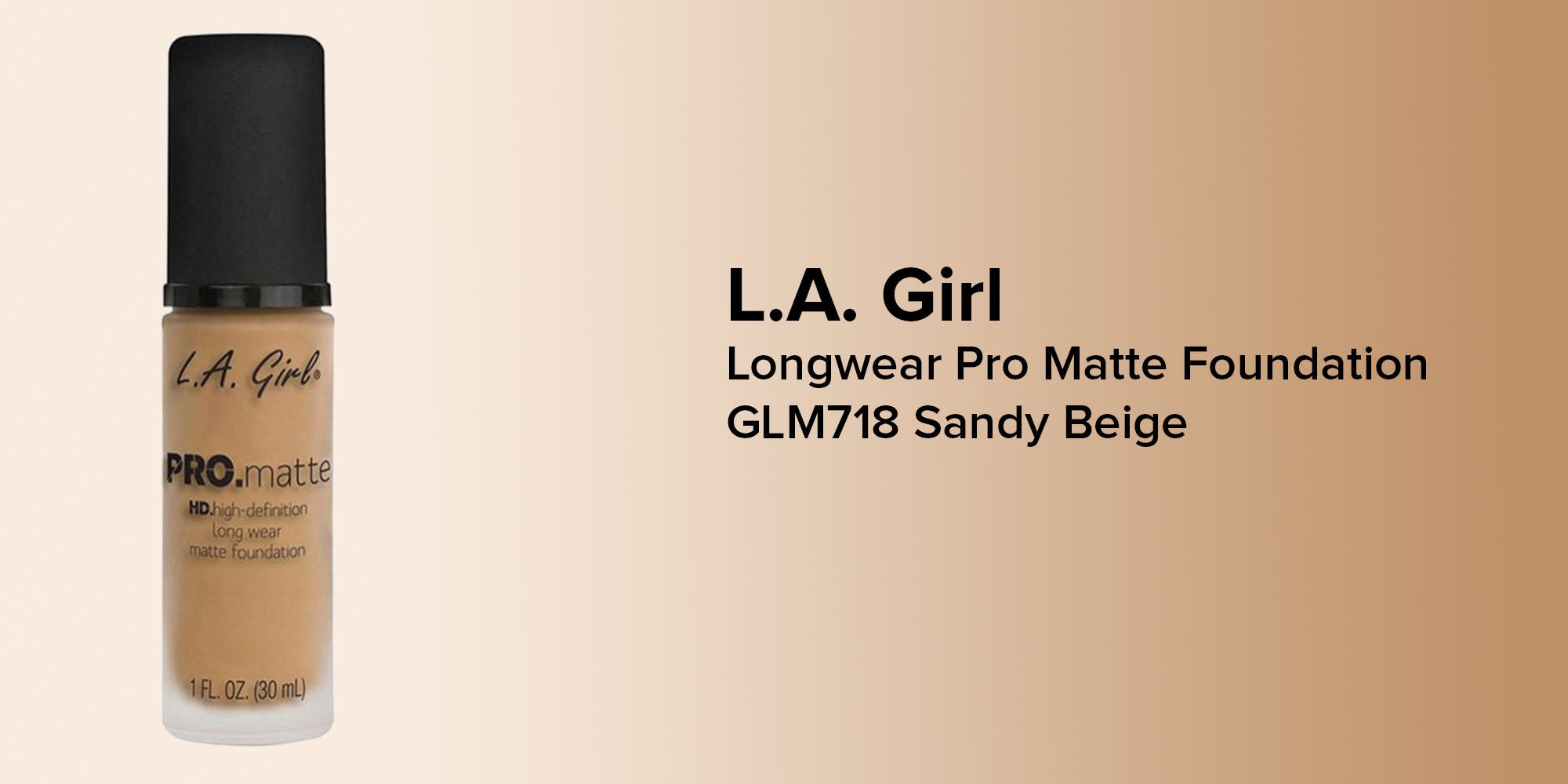 Longwear Pro Matte Foundation GLM718 Sandy Beige