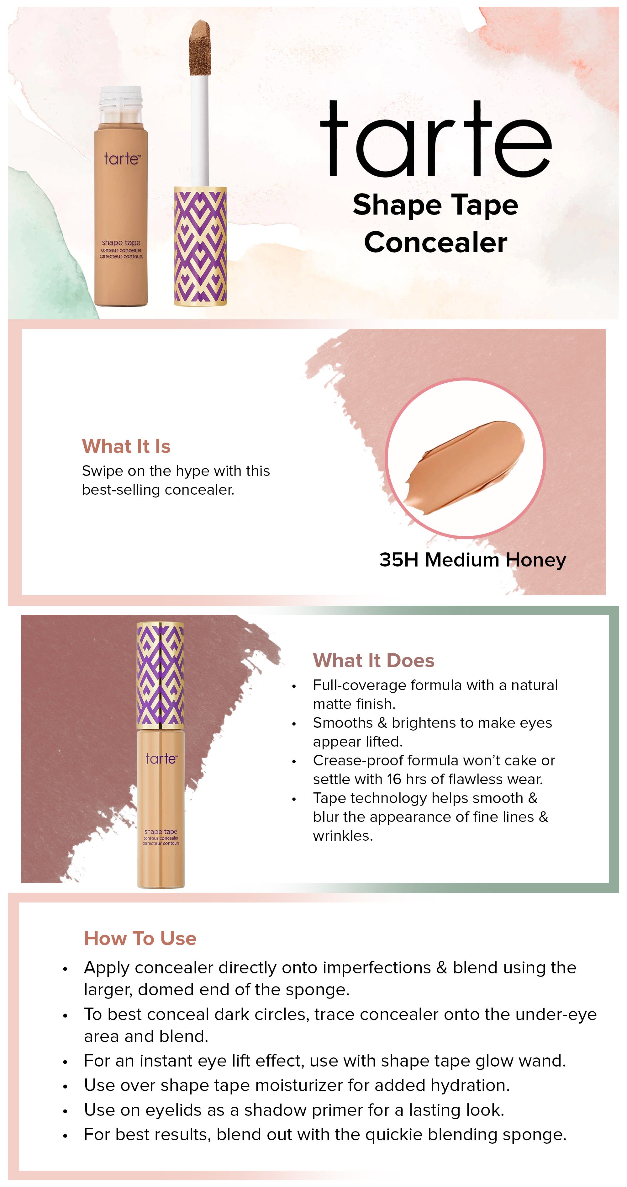 Tape Concealer Stick Medium Honey