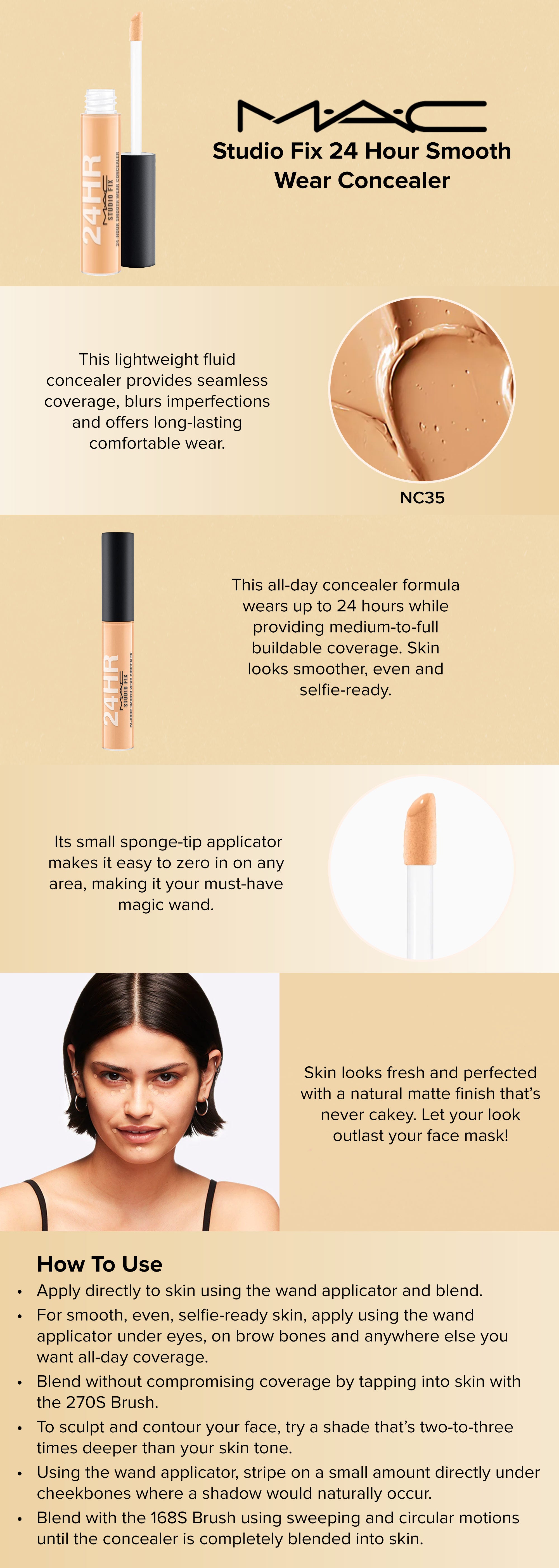 Studio Fix 24 Hour Smooth Wear Concealer Liquid NC35
