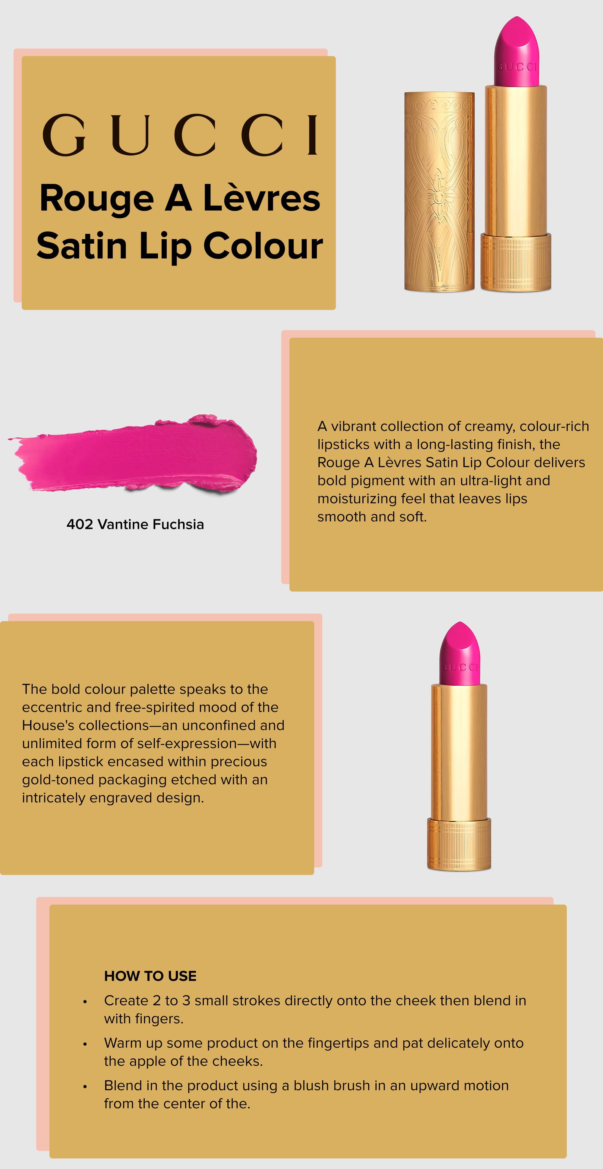 Rouge A Levres Satin Lip Colour 402 Vantine Fuchsia