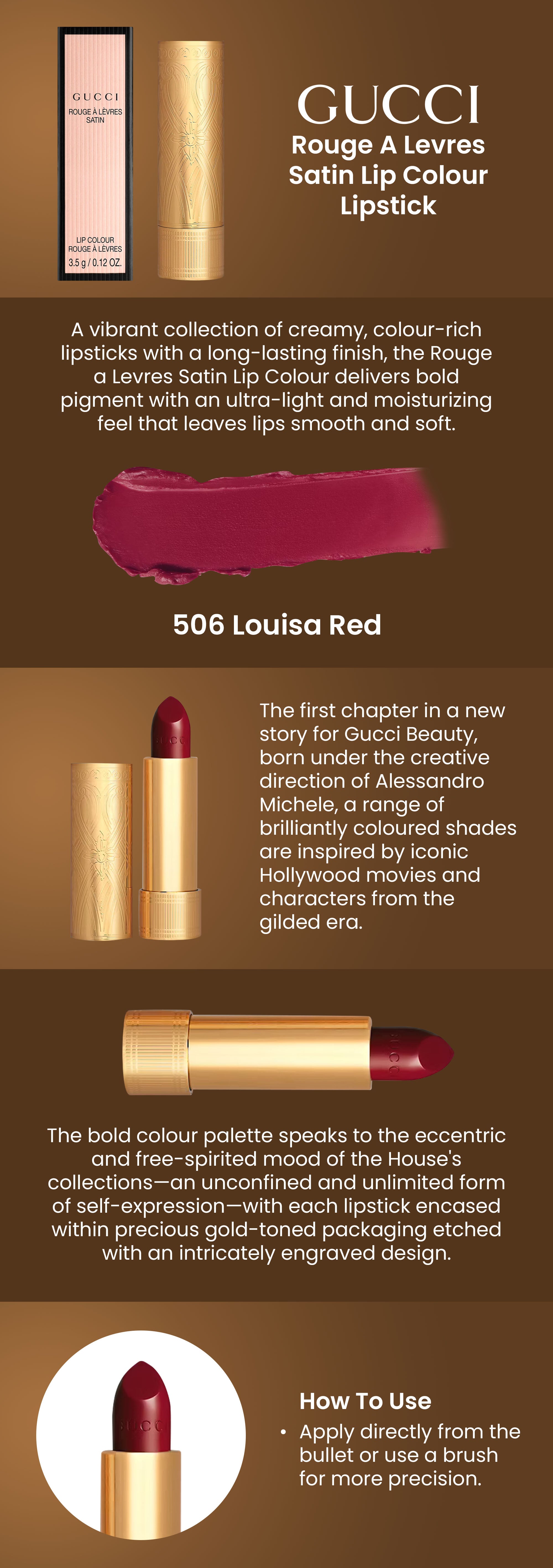 Rouge A Levres Satin Lip Colour Lipstick 506 Louisa Red
