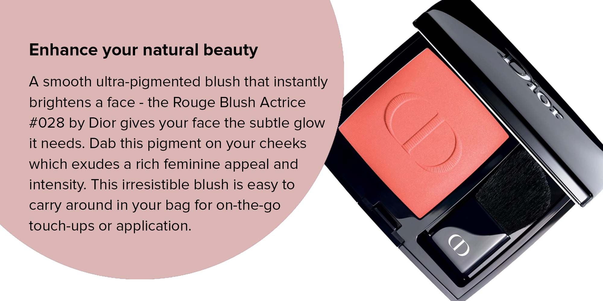 Rouge Powder Blush With Brush Actrice #028