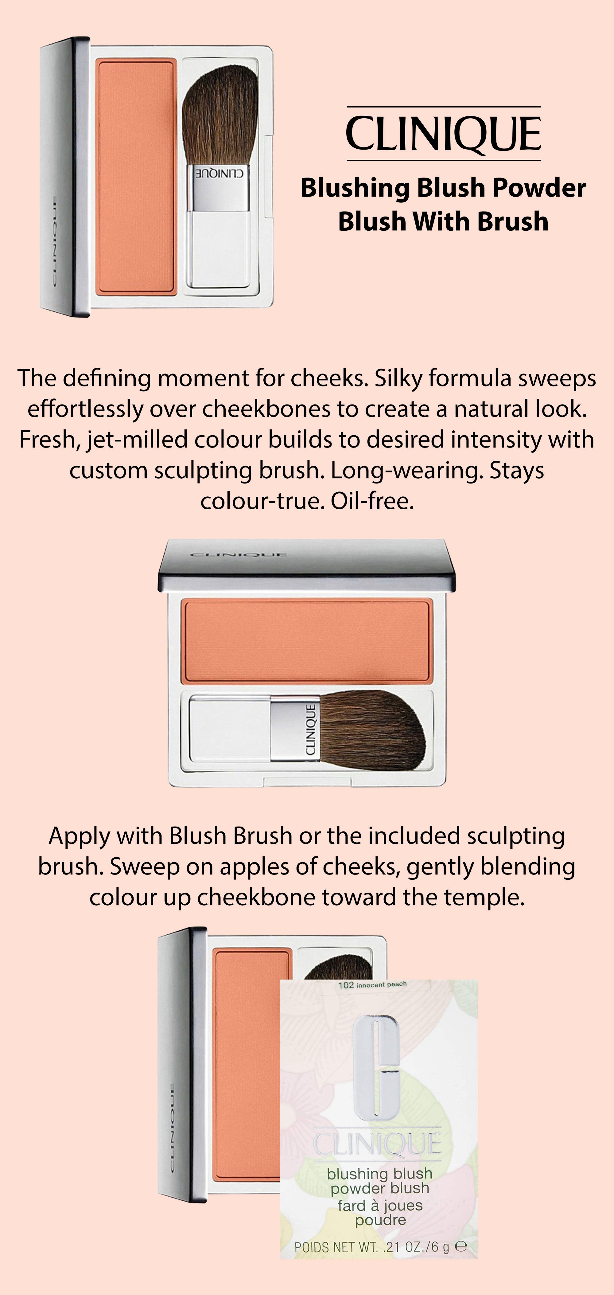 Blushing Blush Powder With Brush Innocent Peach