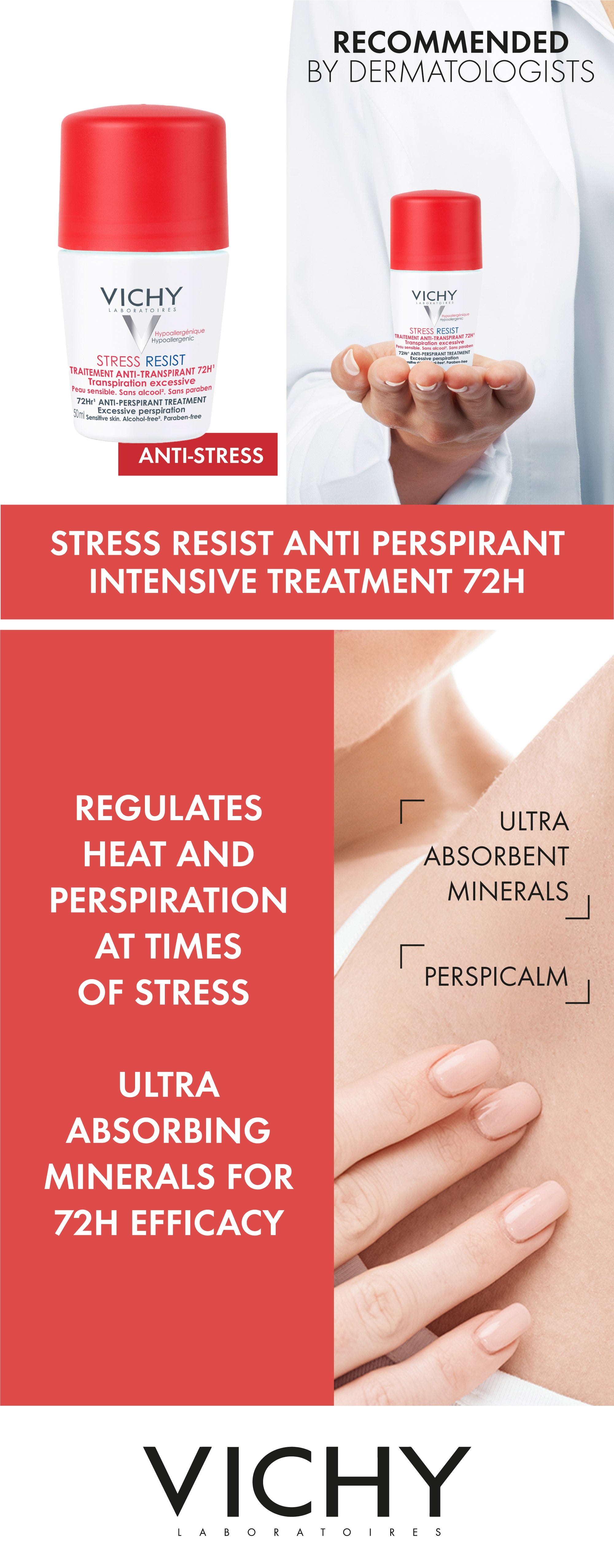 72 Hours Stress Resist Excessive Perspiration Deodorant White/Red 50ml