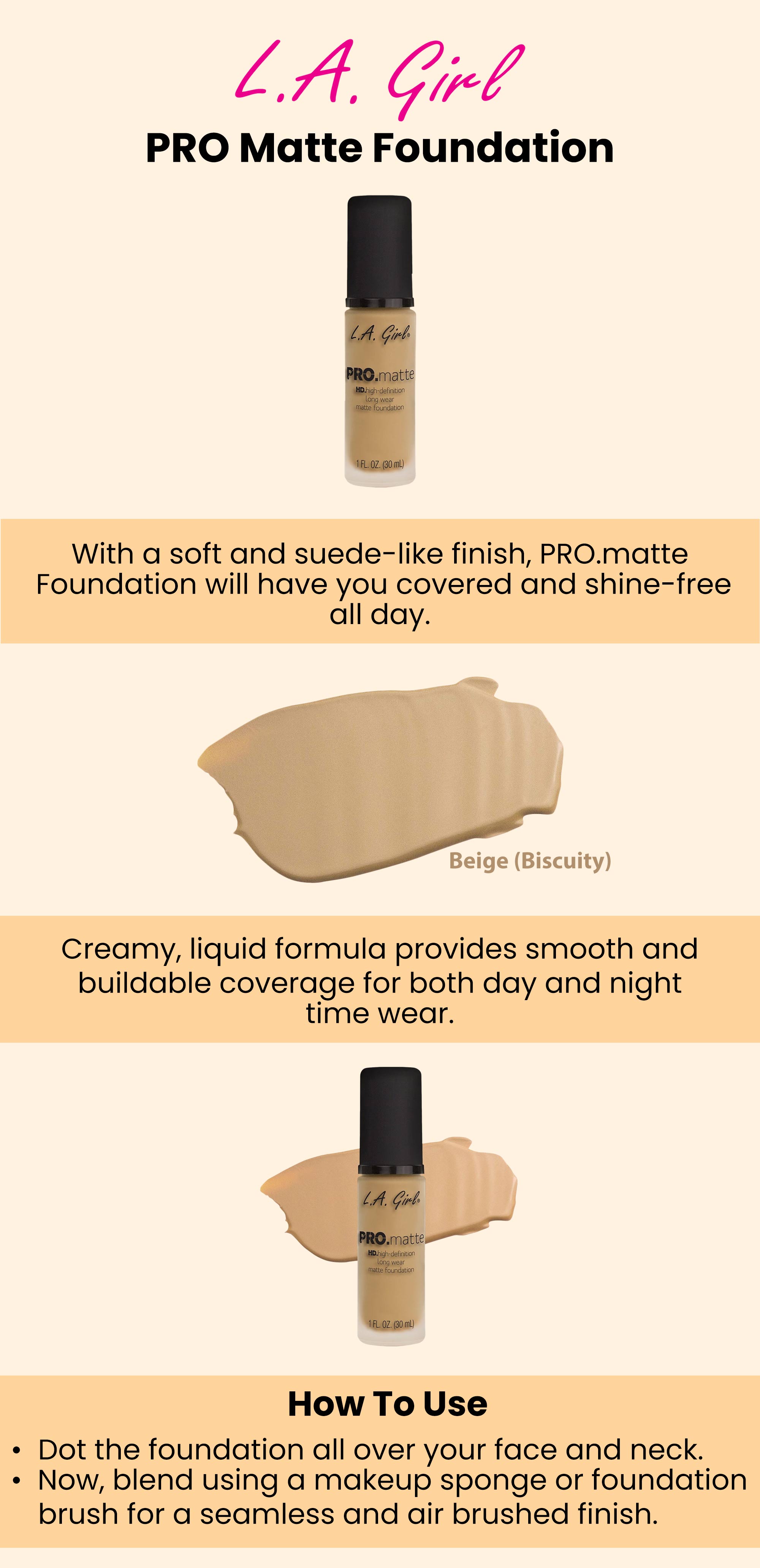PRO Matte Foundation Beige (Biscuity)