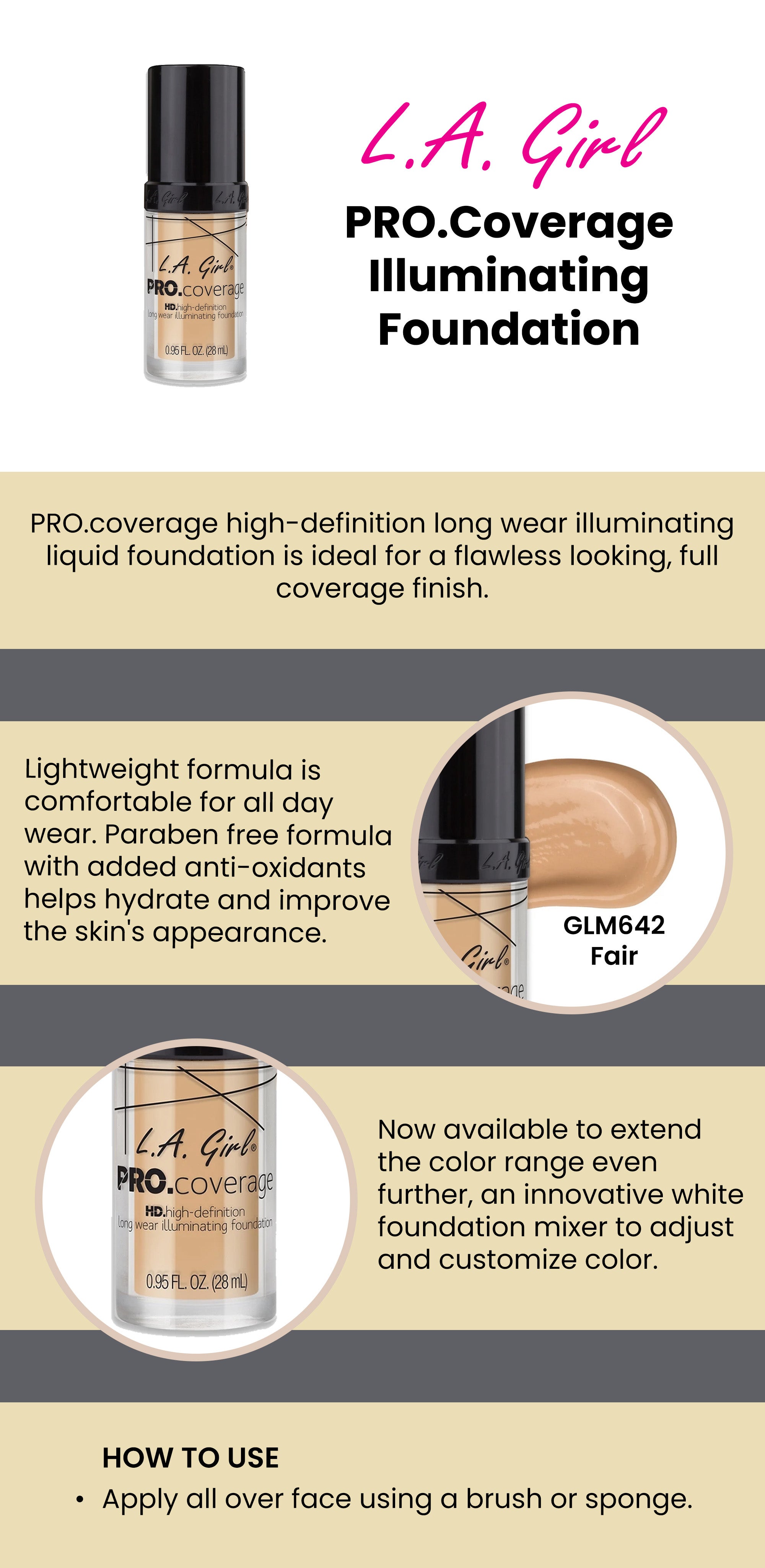 Pro Coverage Illuminating Liquid Foundation GLM642 Fair