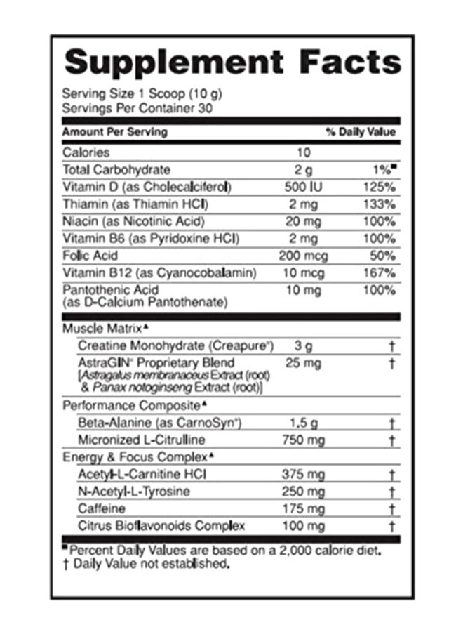 Gold Standard Pre-Work Out - Green Apple - 30 Servings 10.58 oz (300 g)