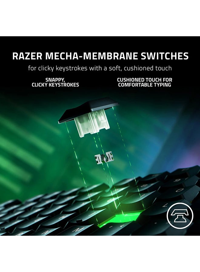 Razer Ornata V3 Gaming Keyboard - US Layout, Low-Profile Keys, Mecha-Membrane Switches, UV-Coated Keycaps