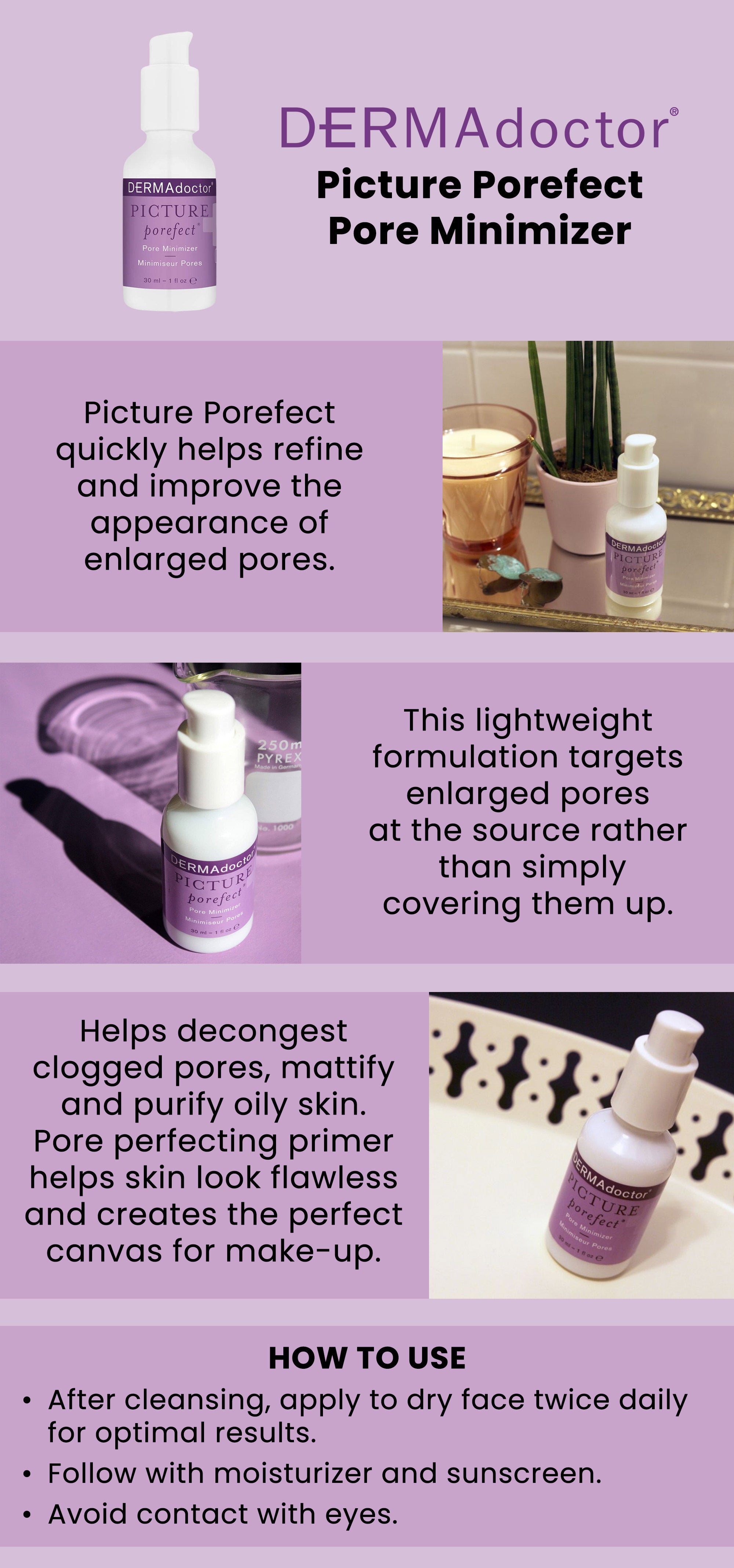 Picture Porefect Pore Minimizer Purple 30ml