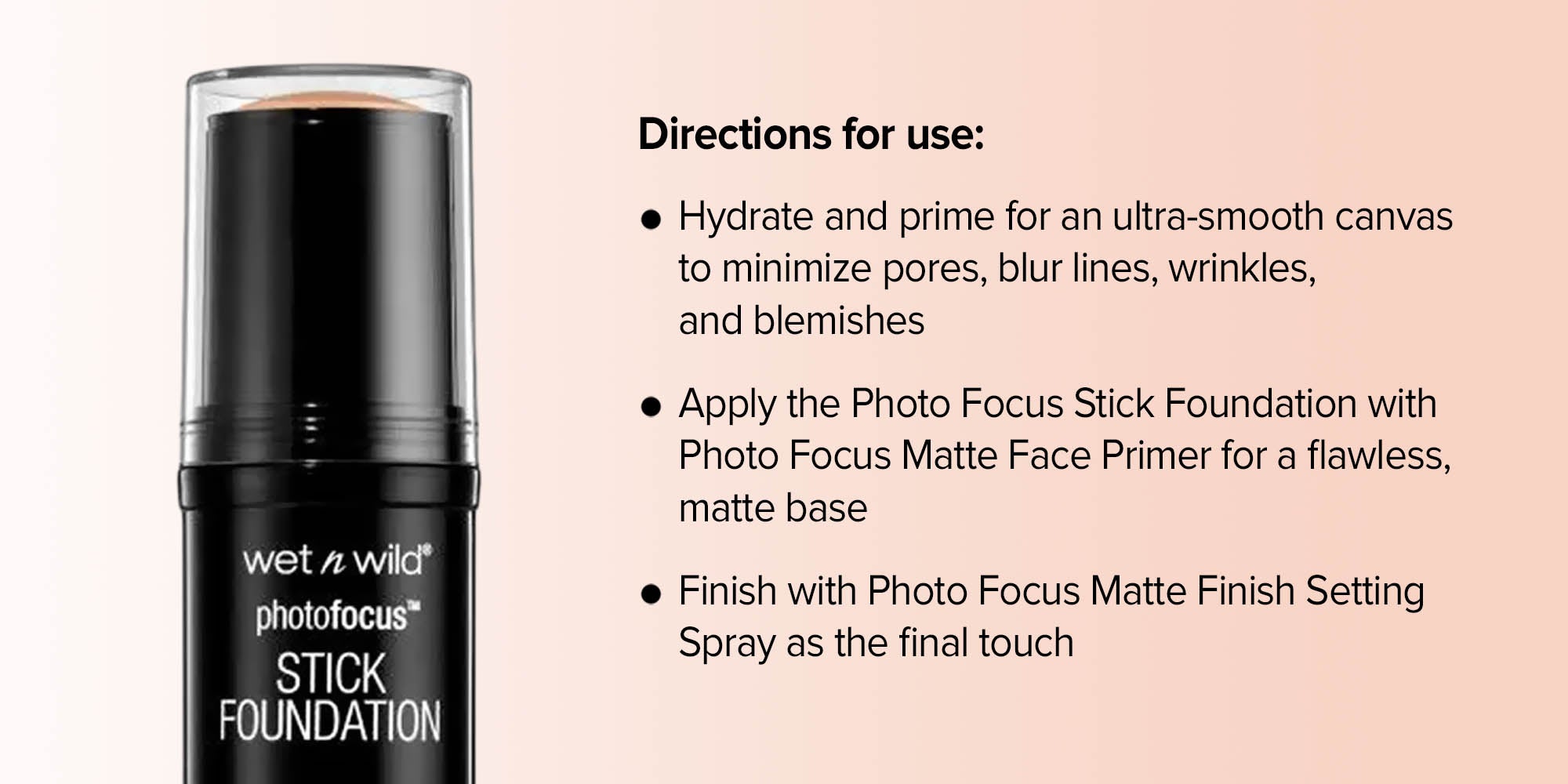 Photo Focus Foundation Stick Buff Beige