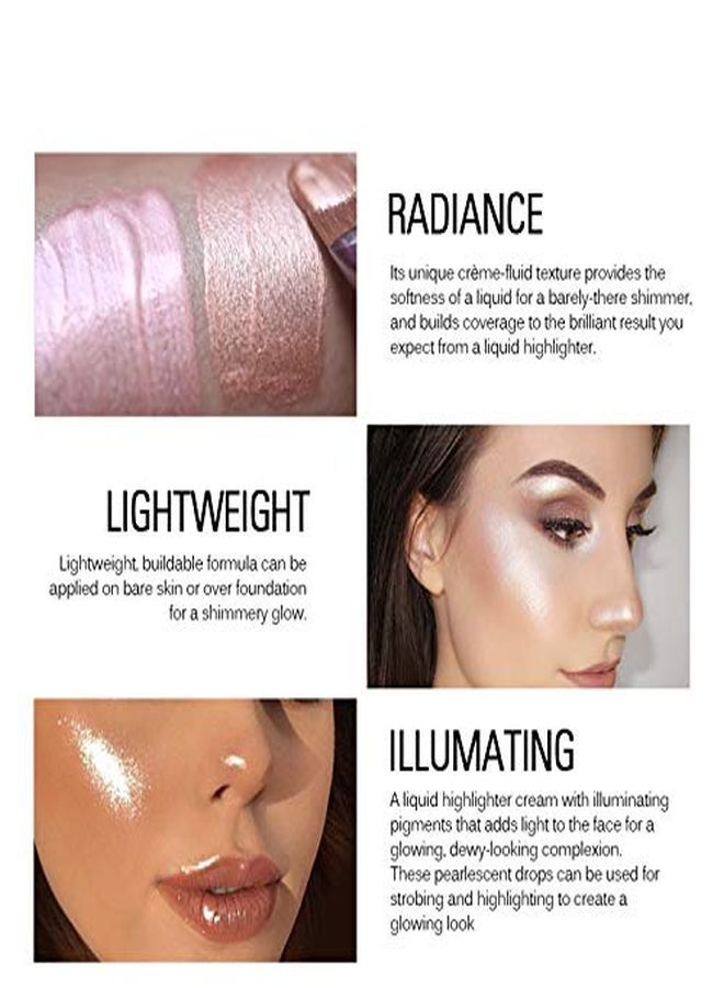 3 Pack Liquid Highlighter Makeup Set Shimmer And Shine Ultrasmooth Radiant Illuminator Kit For Face Cheekbone Body Glow Bronzer Glitter Illuminating Highlighters Makeups (3×6Ml/0.2Fl Oz)