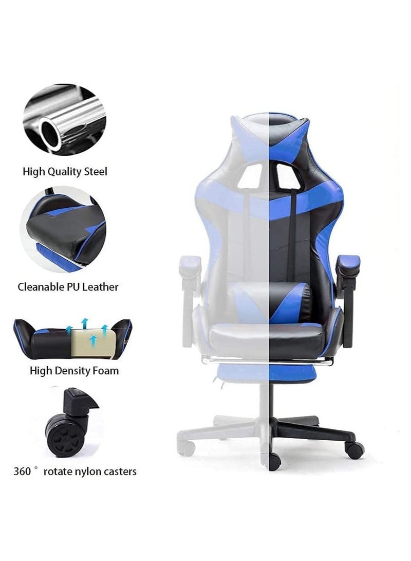 COOLBABY Gaming Chair Racing Style Office Chair Durable Leather Seat 360° Gaming Chair Upto 120 Kg