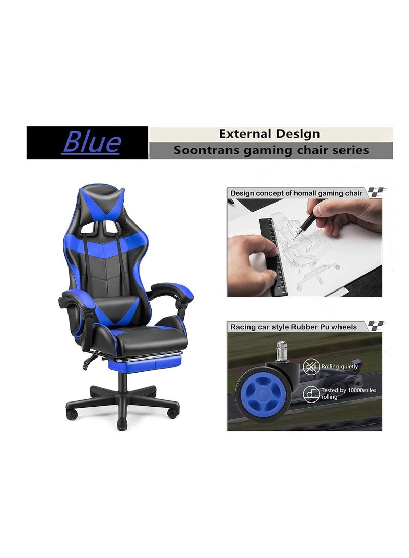 COOLBABY Gaming Chair Racing Style Office Chair Durable Leather Seat 360° Gaming Chair Upto 120 Kg