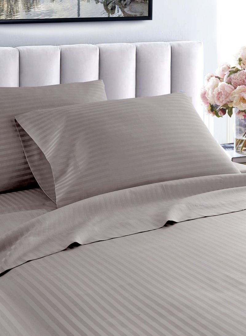 3 Pieces Beige Super Soft Duvet Cover Set For King Size