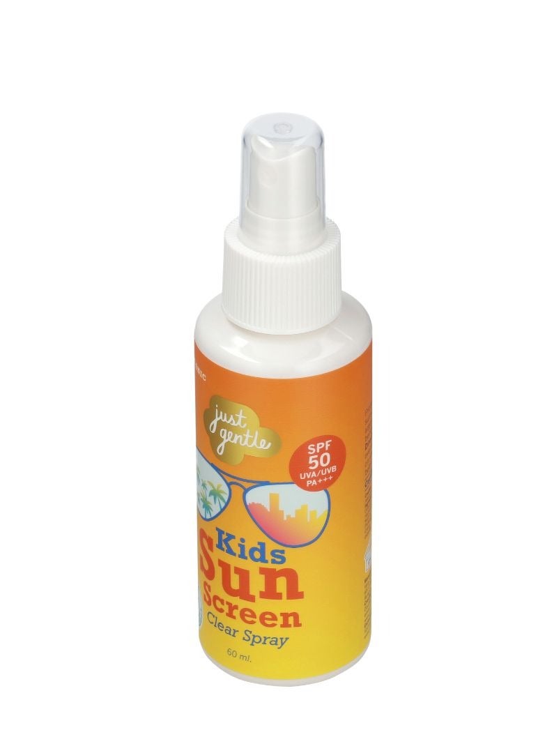 Just Gentle Kids Sunscreen Clear Spray SPF 50 PA+++ Reef Safe Non Nano - Reef safe & Ocean friendly. Suitable for kids 3 years +